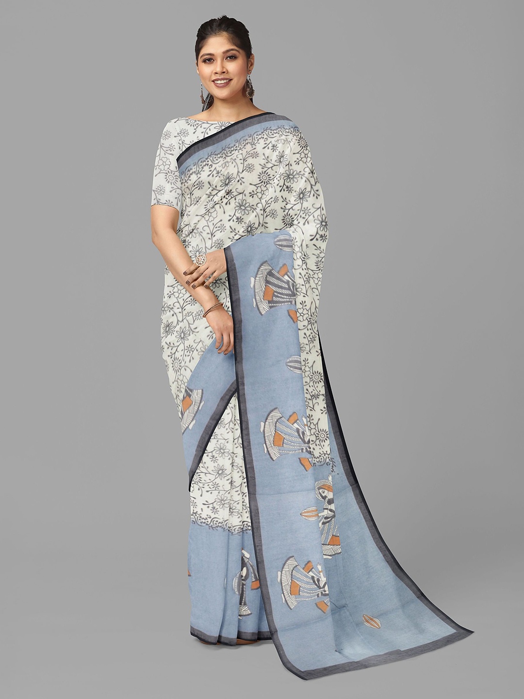 

The Chennai Silks womens Cotton Muga Saree, Cream
