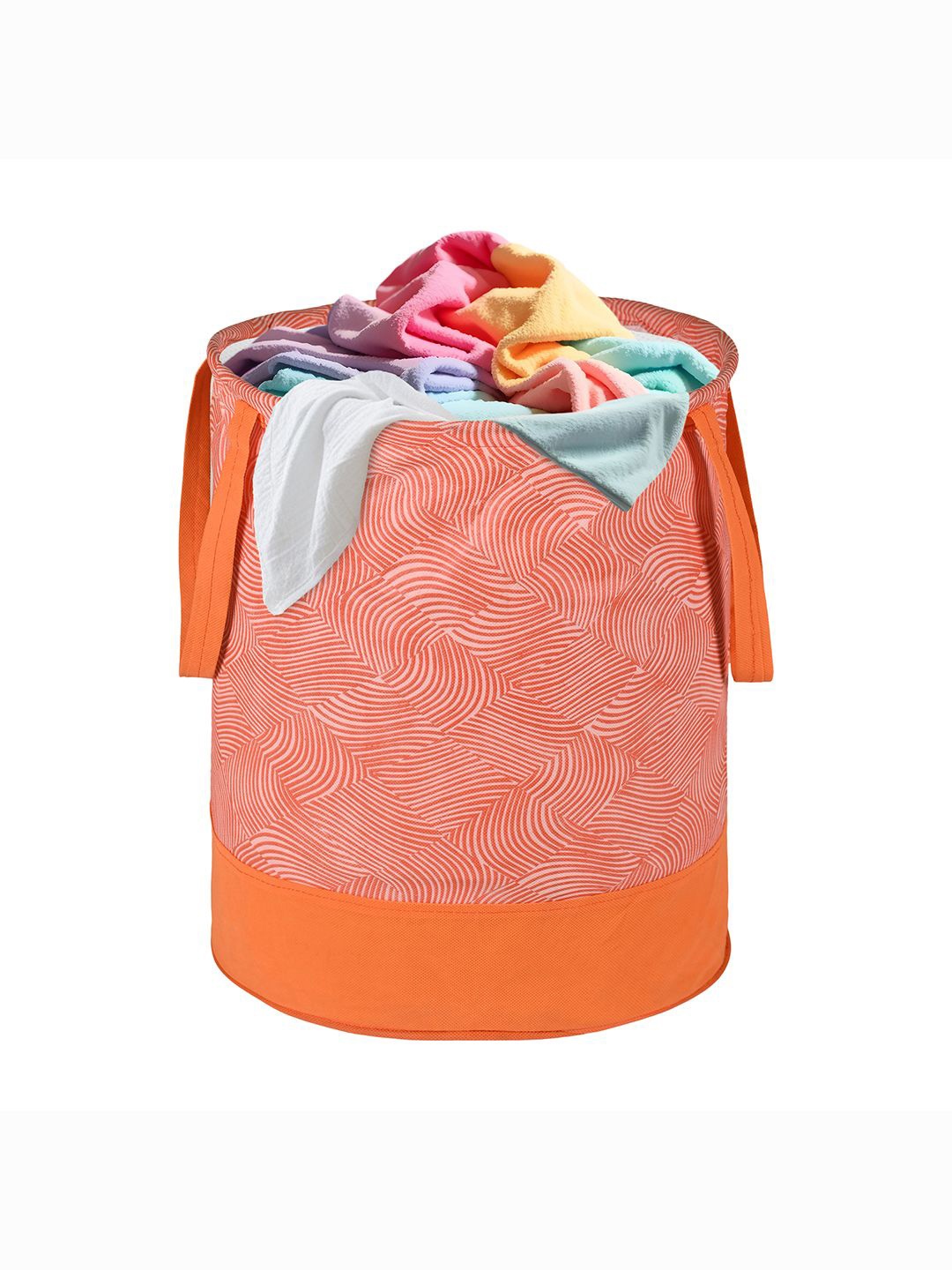 

Kuber Industries Orange Printed Cotton Laundry Bags 45l