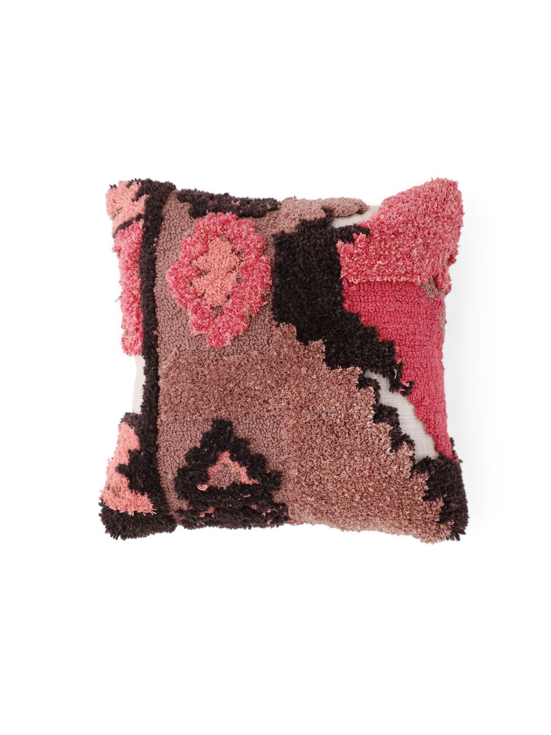 

SANSKRUTIHOMES Red & Brown Embroidered Square Cushion Covers