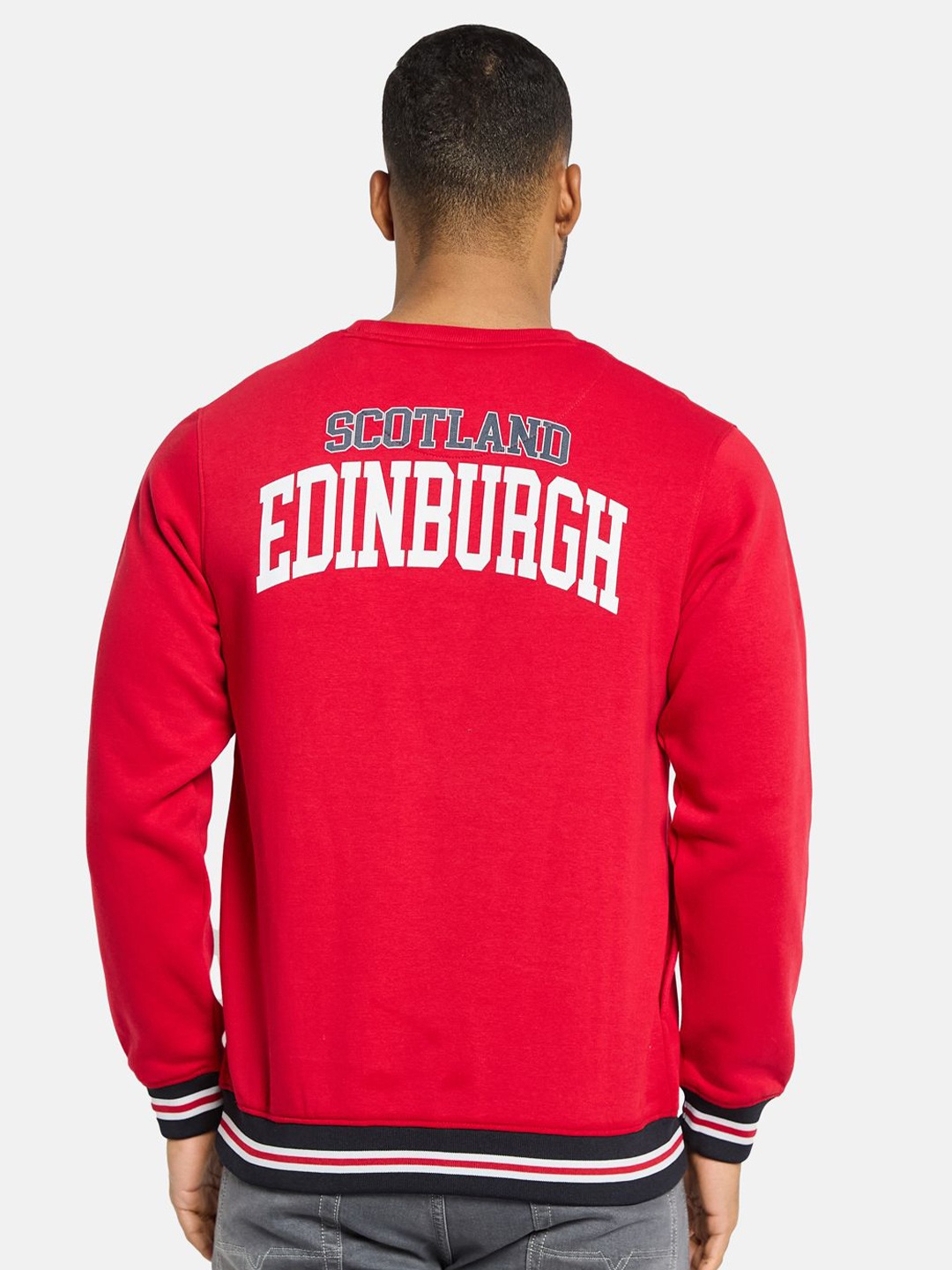 

Octave Men Typography Printed Sweatshirt, Red