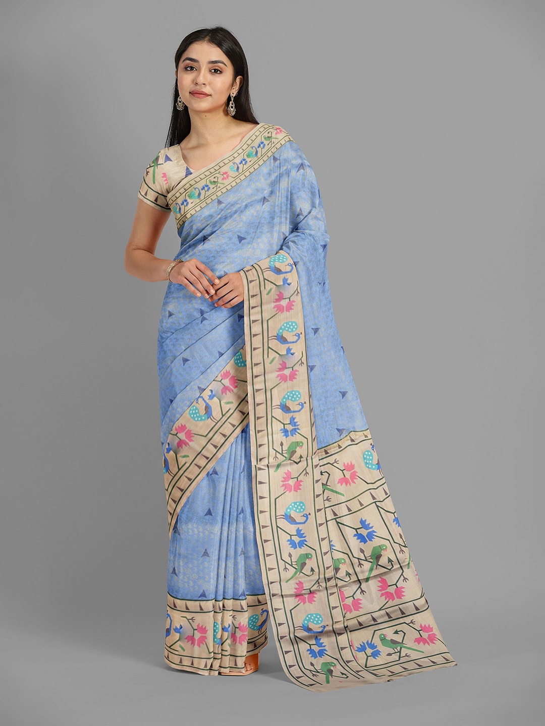 

The Chennai Silks Woven Design Art Silk Banarasi Saree, Blue