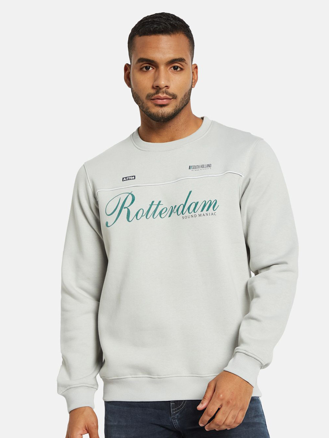 

Octave Men Graphic Printed Sweatshirt, Grey