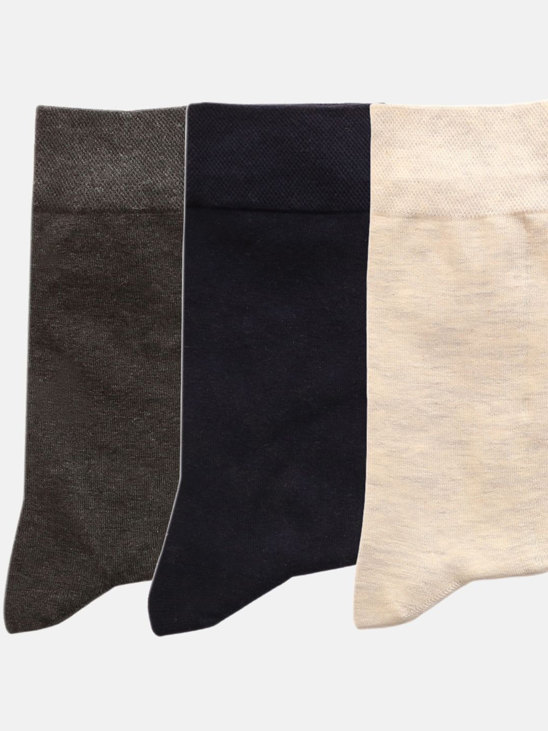 

N2S NEXT2SKIN Men Pack Of 3 Crew Length Seamless Socks, Grey