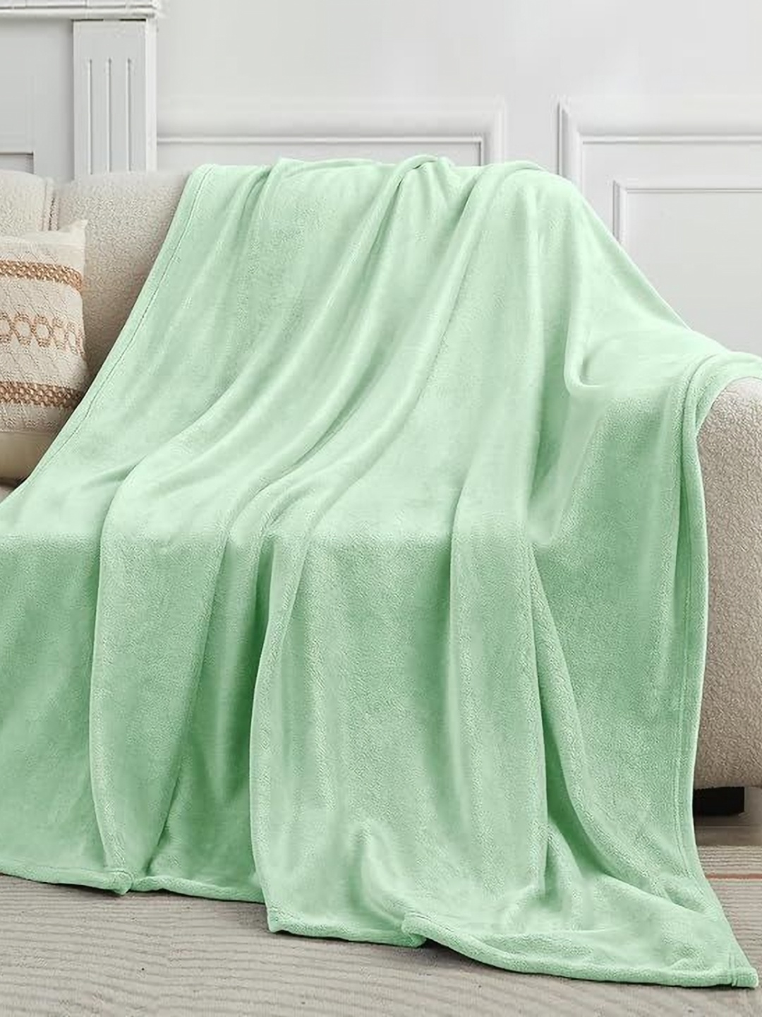 

MORADO Sea Green 300 GSM Single Bed Blanket