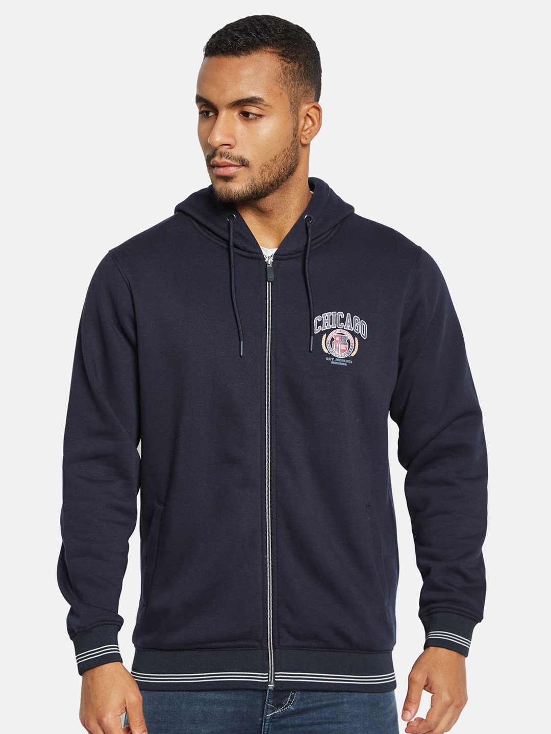 

Octave Men Hooded Casual Sweatshirt, Navy blue