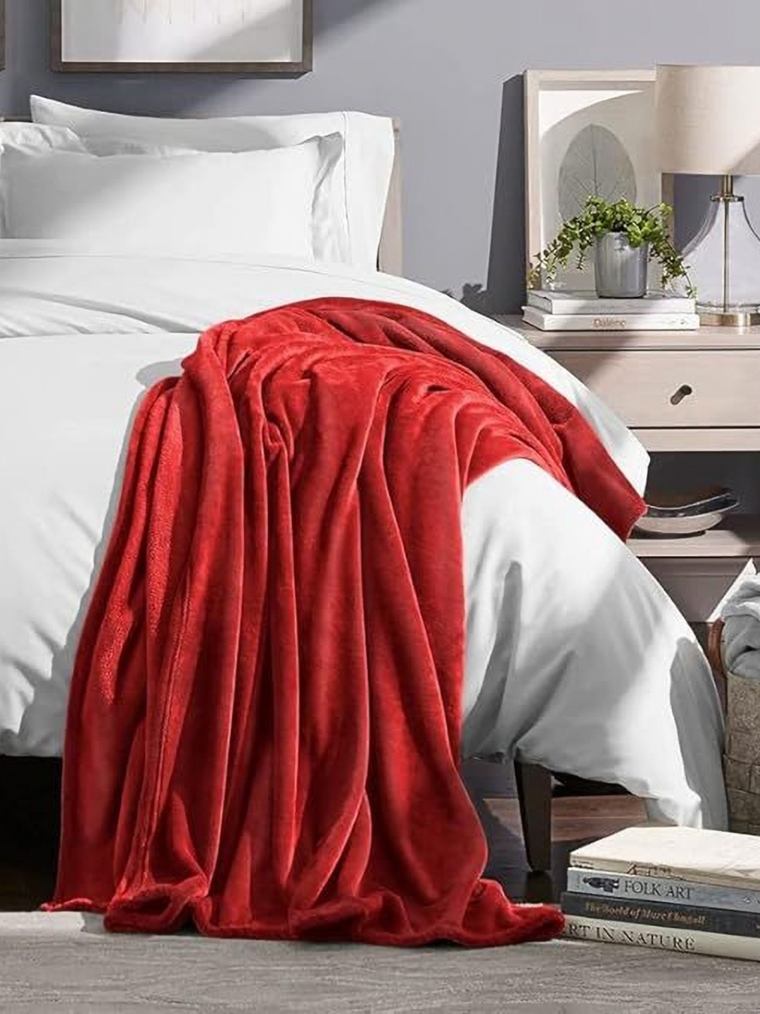 

BREVARD Maroon 300 GSM Double Bed Blanket