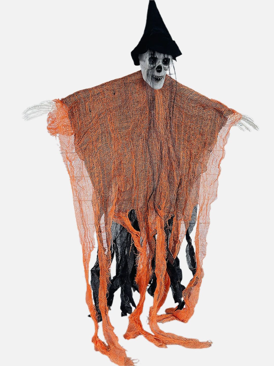 

Little Surprise Box LLP Orange-Colored Scary Hanging Haired Floating Ghost Halloween Decor