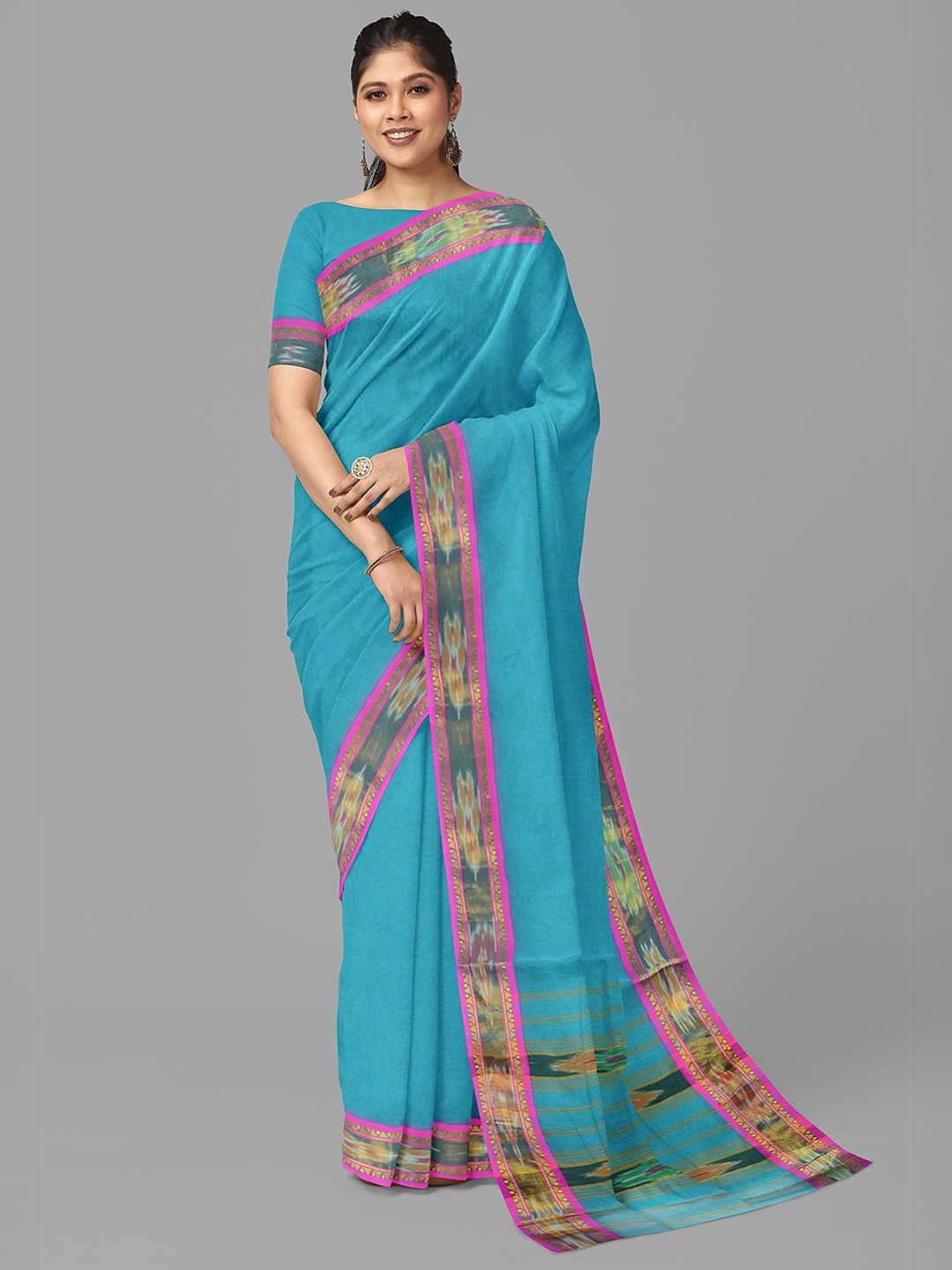 

The Chennai Silks womens Pure Cotton Kota Saree, Blue