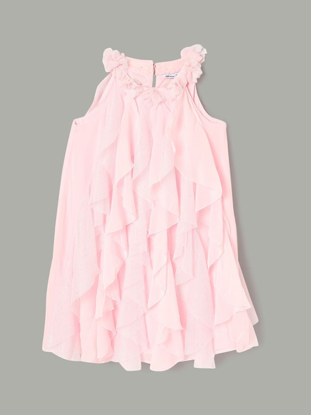 

Fame Forever by Lifestyle Girls Round Neck A-Line Dress, Pink