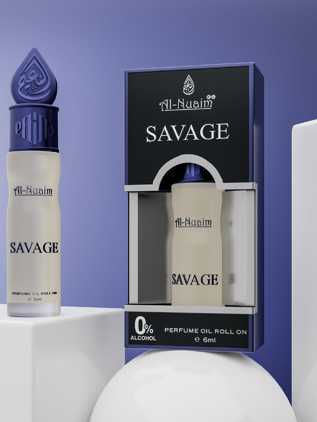 

Al-Nuaim E-Series Savage Alcohol Free Long Lasting Attar Roll-On - 6 ml, Blue