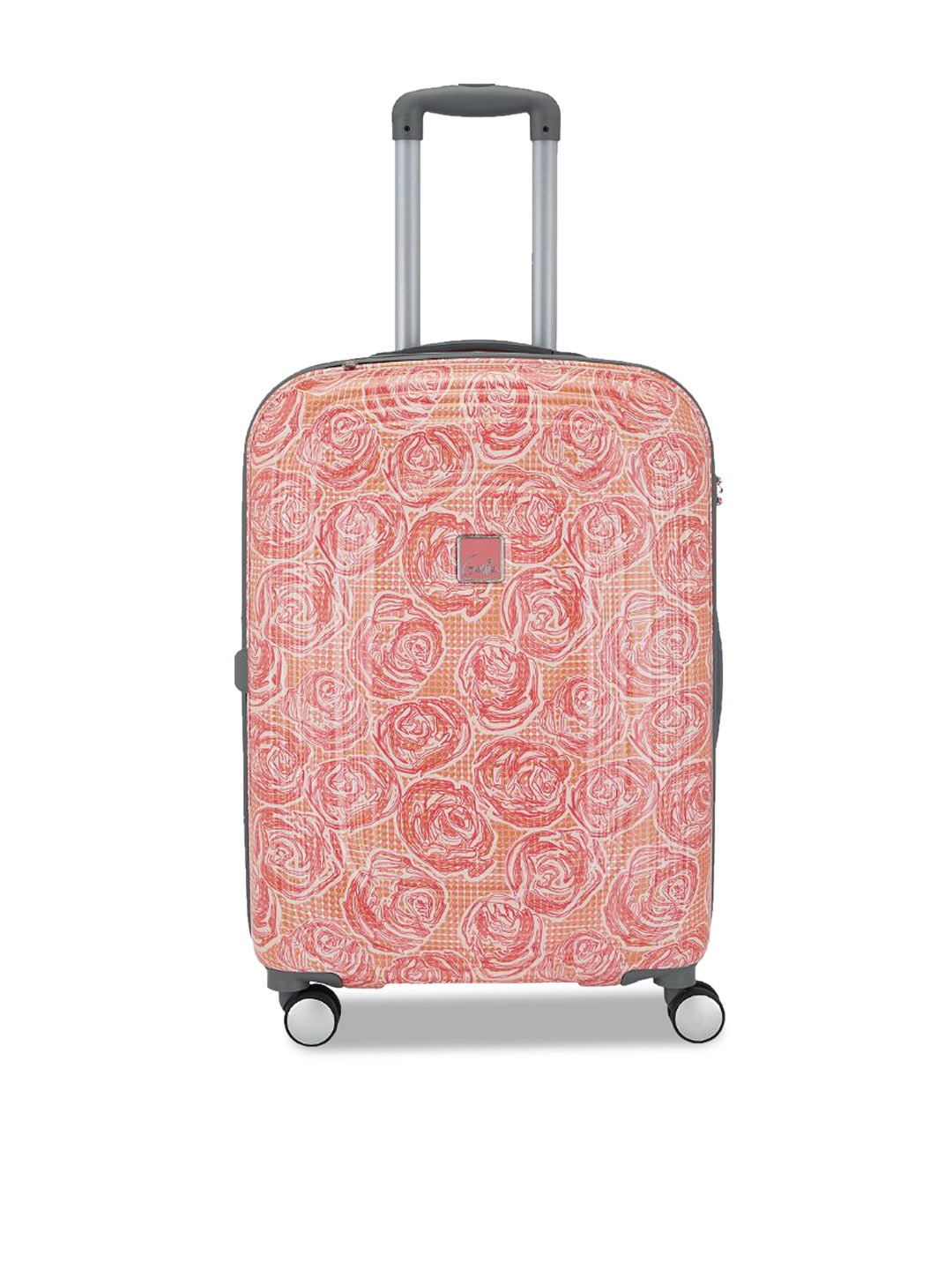 

Genie Printed Soft-Sided Cabin Trolley Bag, Pink