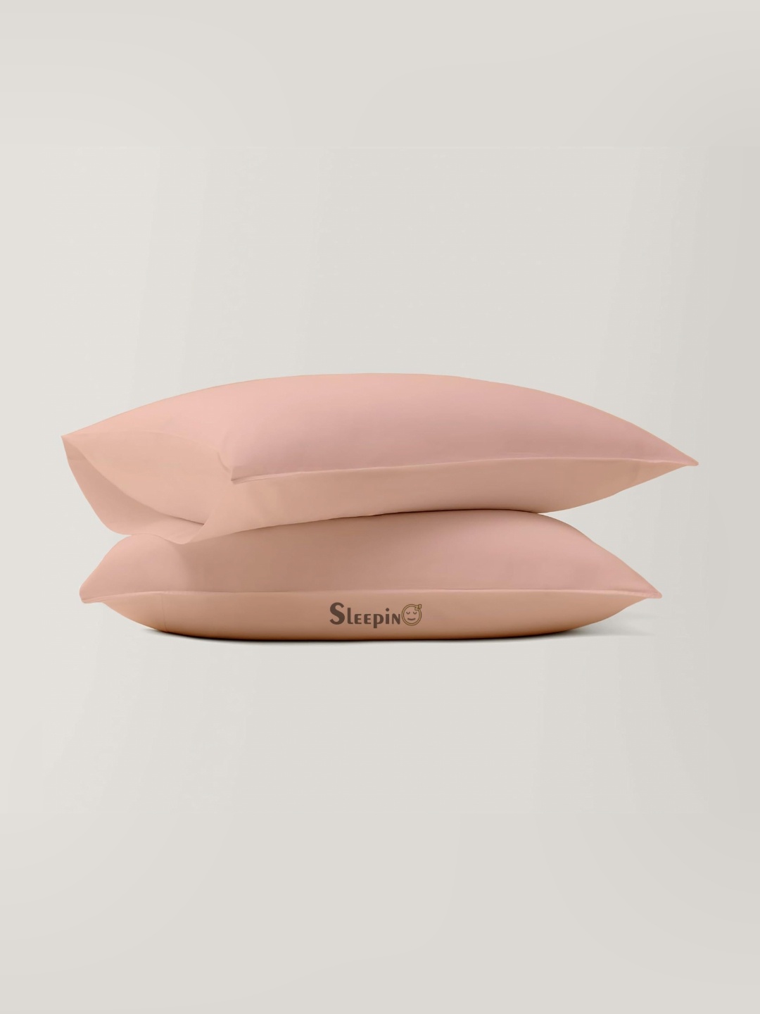 

Sleepino Peach-Coloured 6 Pieces Solid Pure Cotton Rectangle Pillow Covers