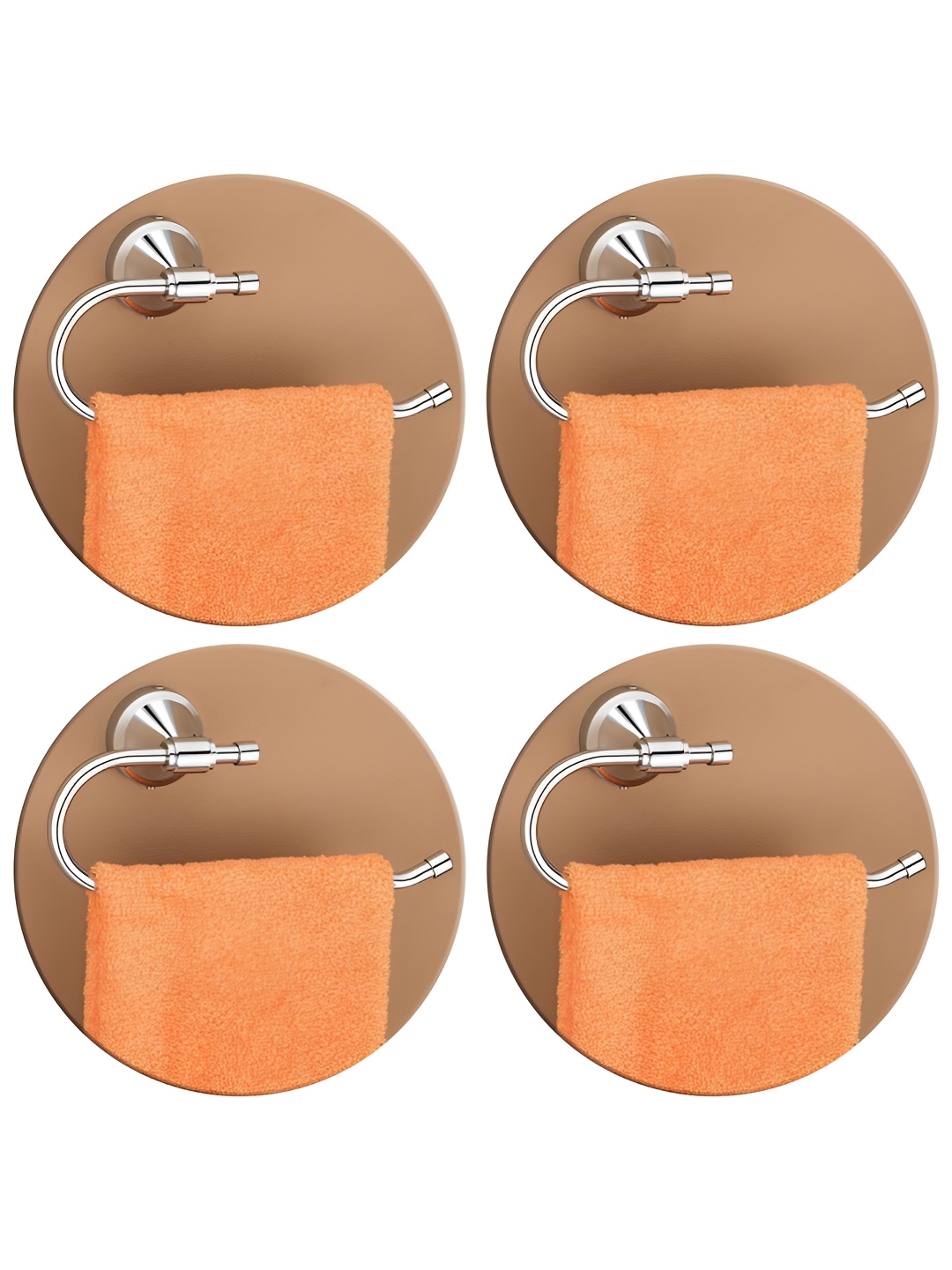 

Plantex Silver-Toned 4 Pieces Stainless Steel Towel Holder