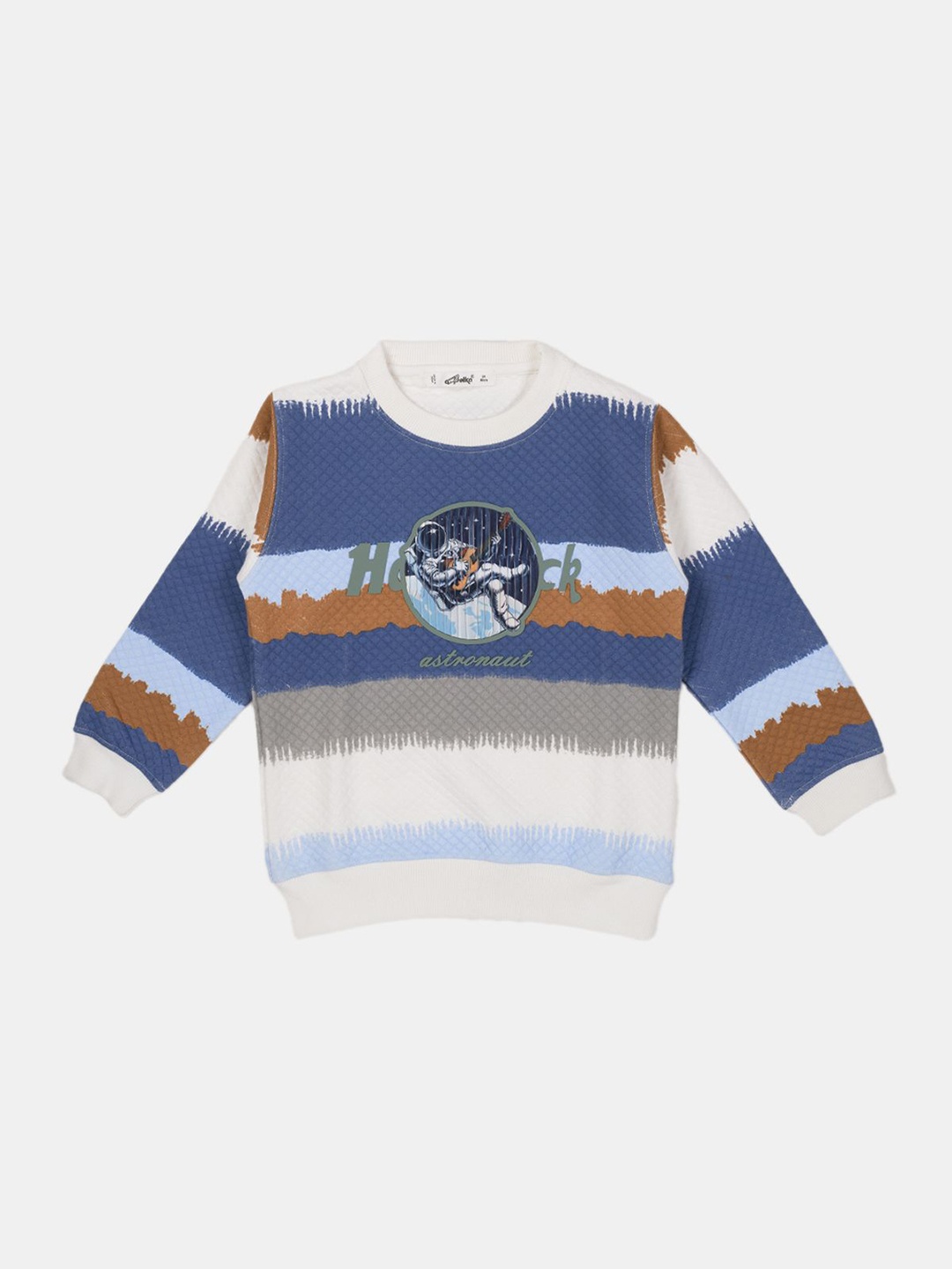 

CHUNMUN Boys Cotton Blue Long Sleeves Round Neck Pullover Sweatshirt