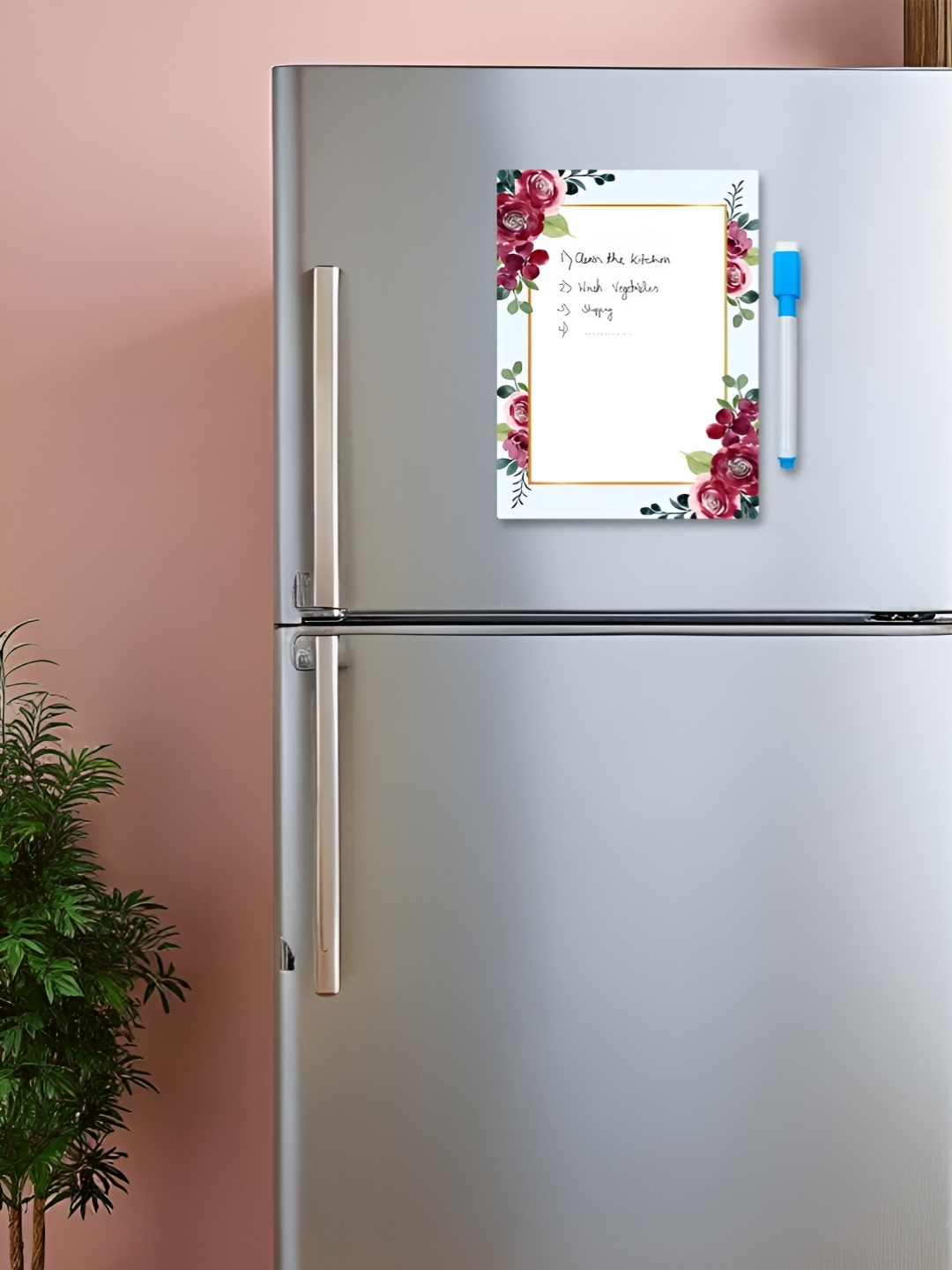 

CVANU White Printed Decorative Fridge Magnet