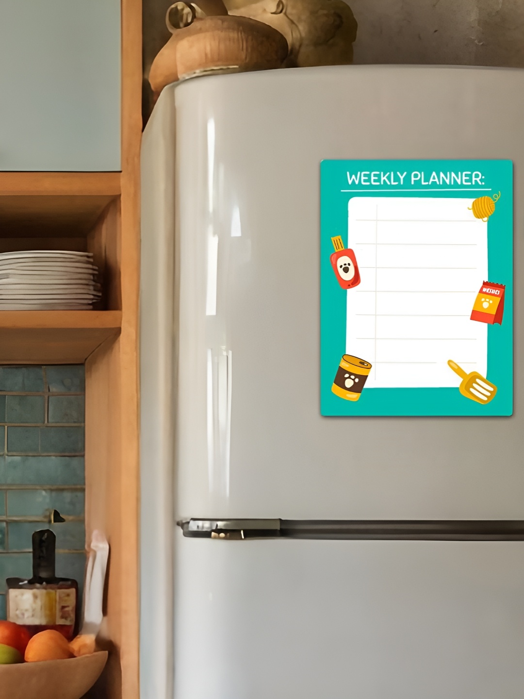 

CVANU White Printed Decorative Fridge Magnet