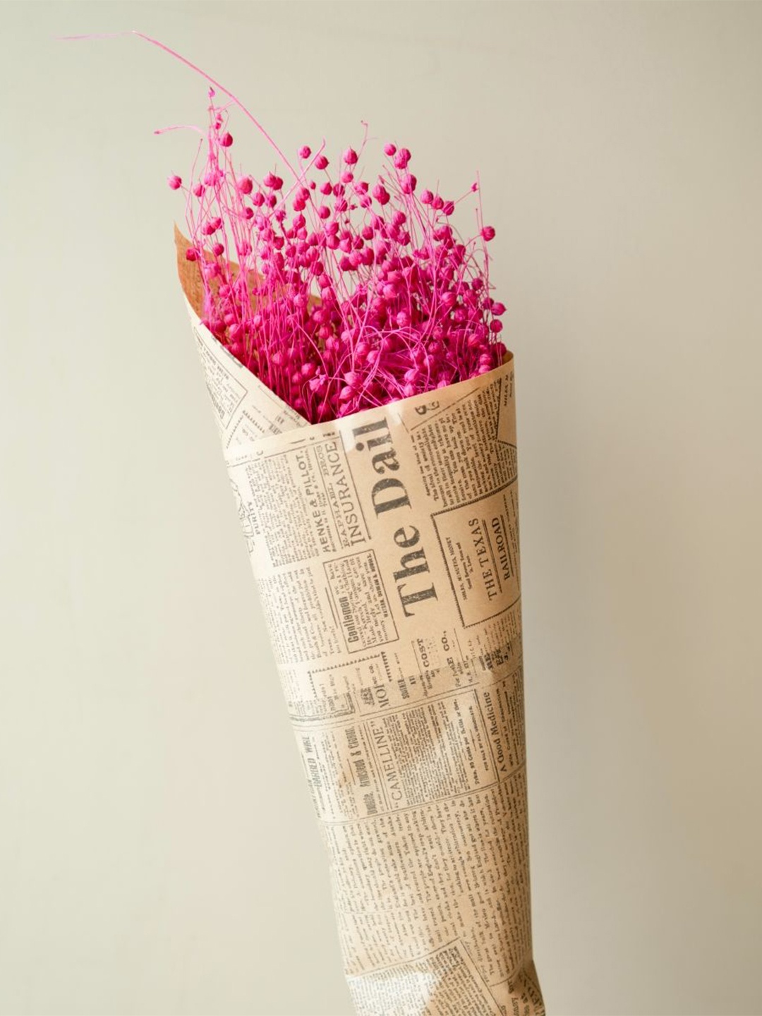 

ArteCasa Red Flex Dried Natural Fiber Non-Hanging Artificial Flower, Pink