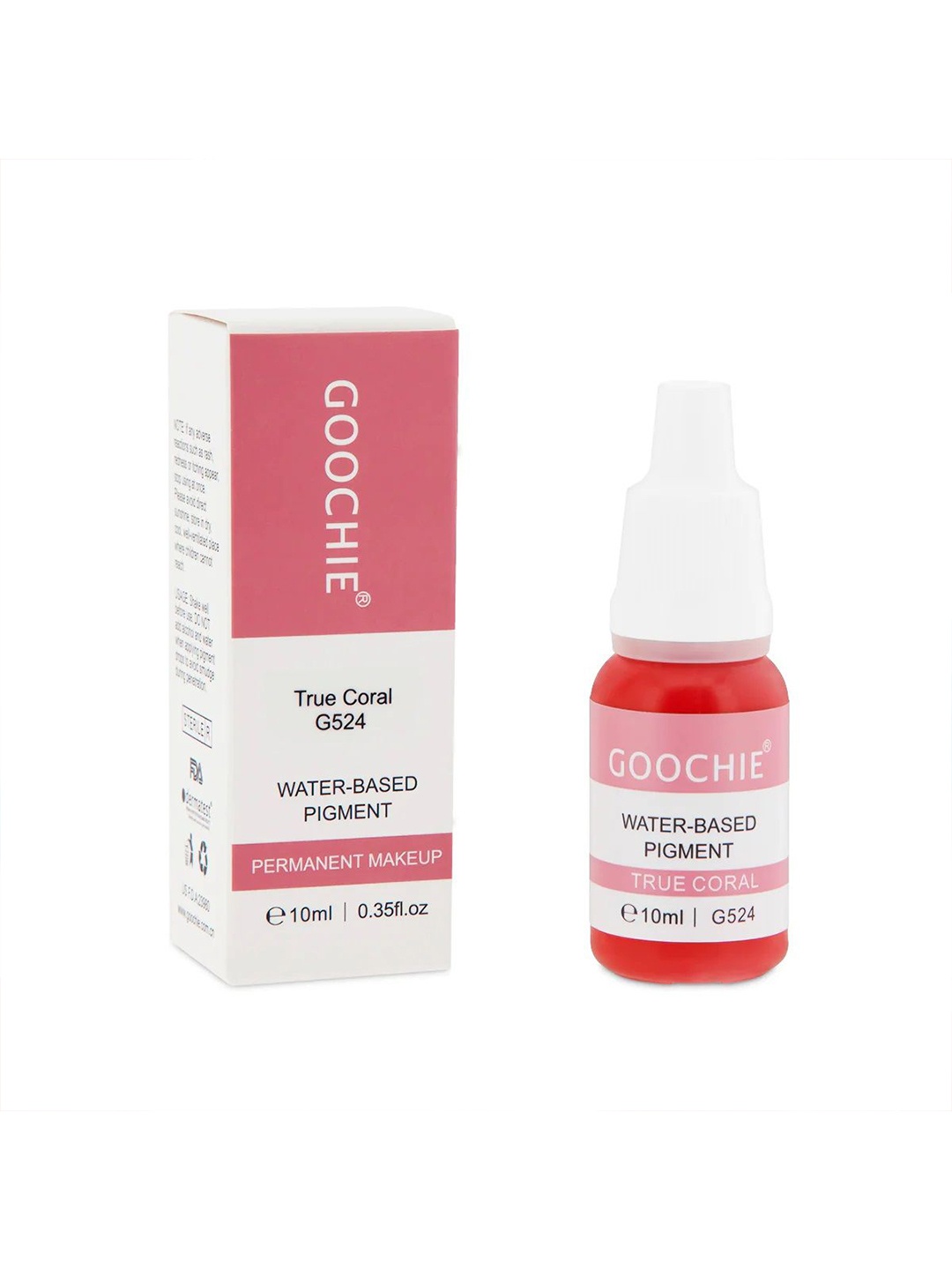 

GOOCHIE Water-Based Permanent Makeup Lip Pigment - 10 ml - True Coral G524, Red