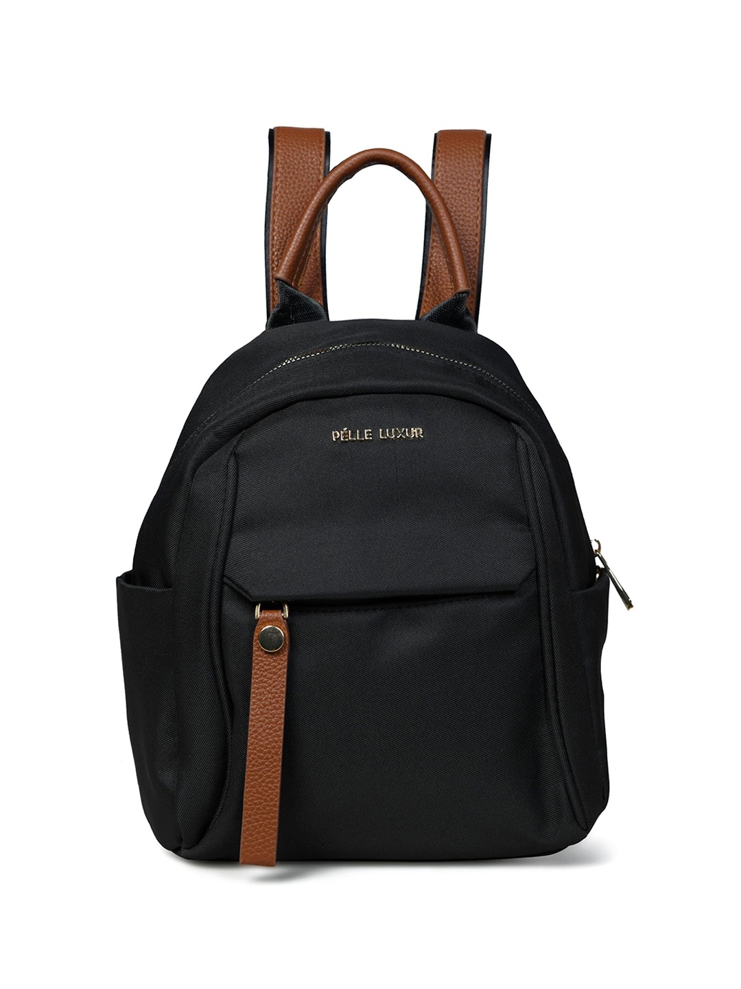 

PELLE LUXUR PU Structured Handheld Bag, Black