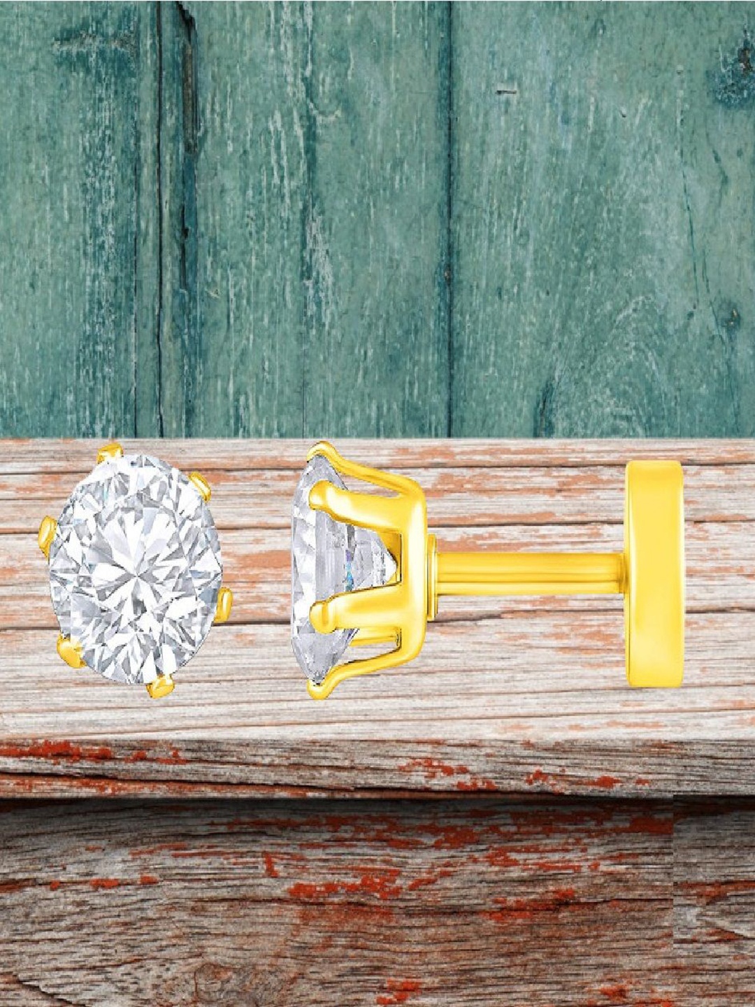 

RUHI COLLECTION Circular Studs Earrings, Gold