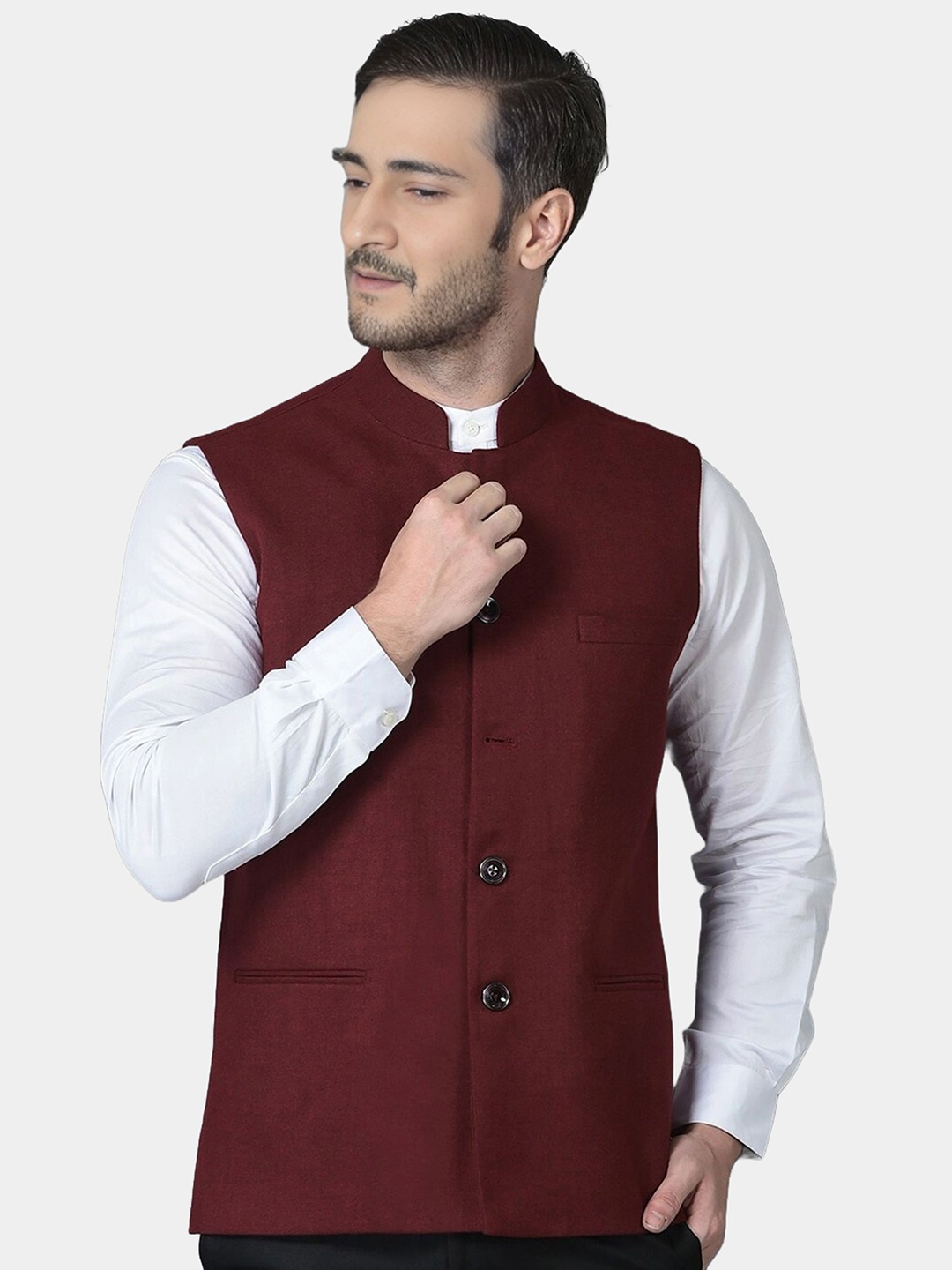 

BAESD Casual Satin Waistcoat, Maroon