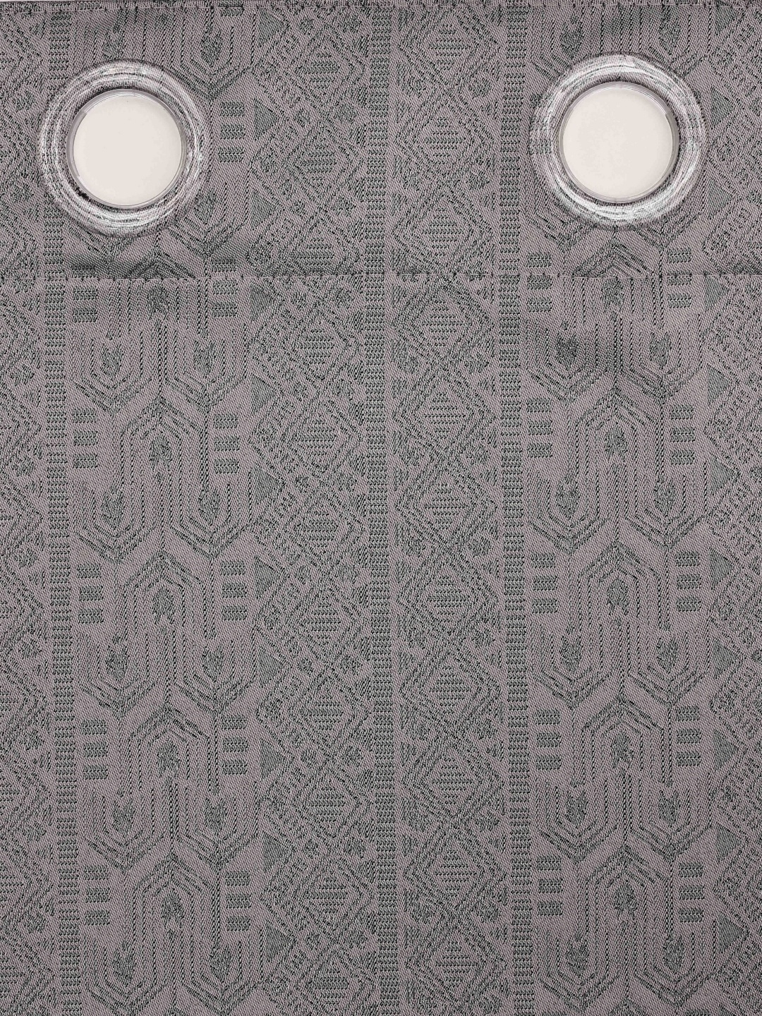 

Ariana Grey Ethnic Motifs Black Out Window Curtain