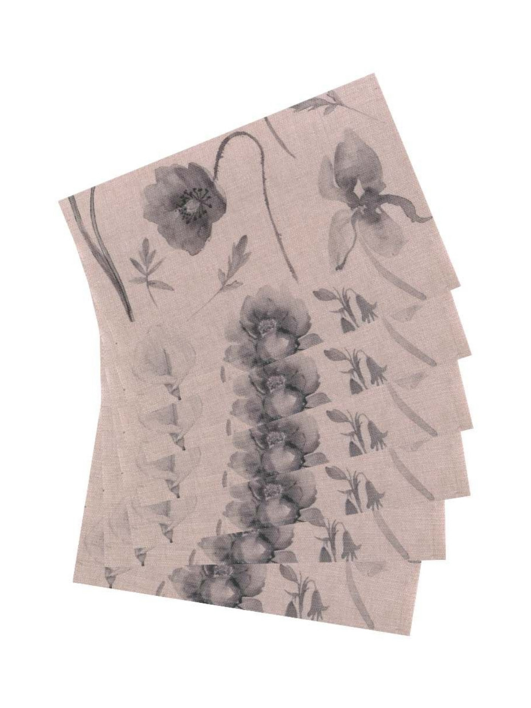 

Freelance Beige & Black 6 Pieces Floral Printed Table Placemats