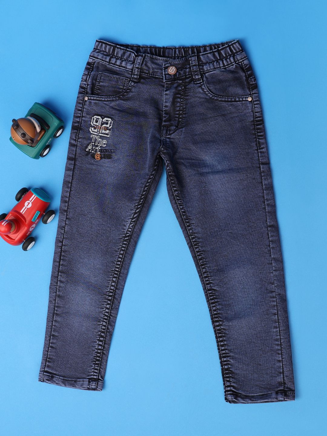 

V-Mart Boys Light Fade Stretchable Jeans, Blue