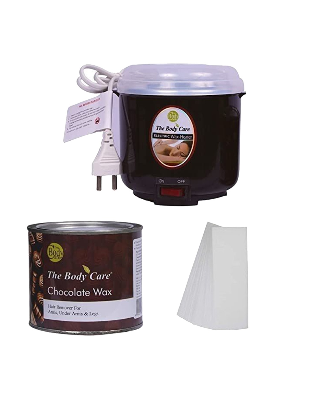 

The Body Care Chocolate Hot Body Wax With Strips & Heater - 600 g, White