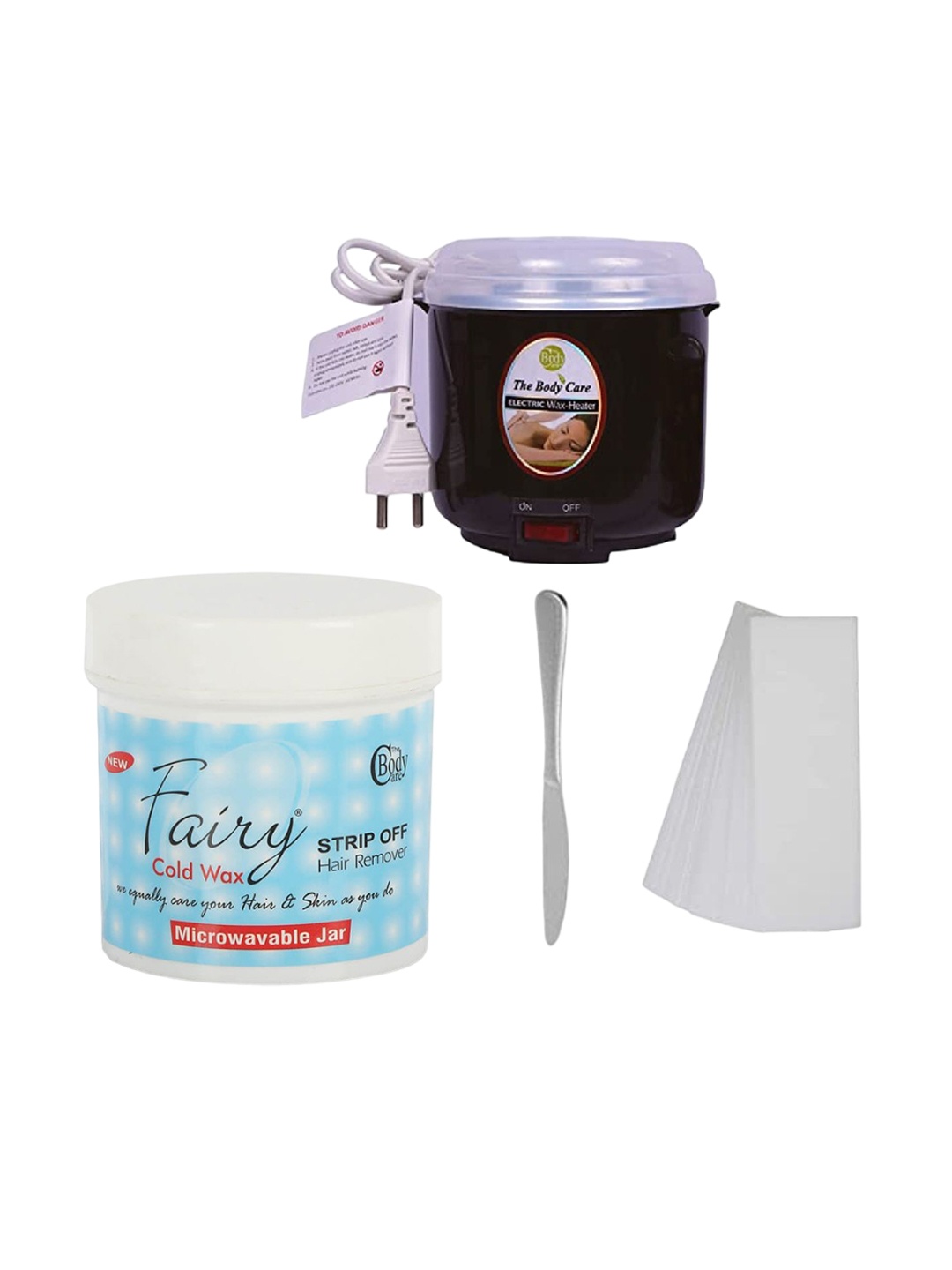 

The Body Care Fairy Cold Wax With Strips Heater & Spatula - 200 g, White