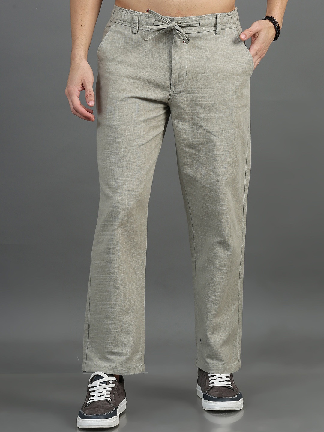 

CARBONN CLOTH Men Loose Fit Trousers, Gold
