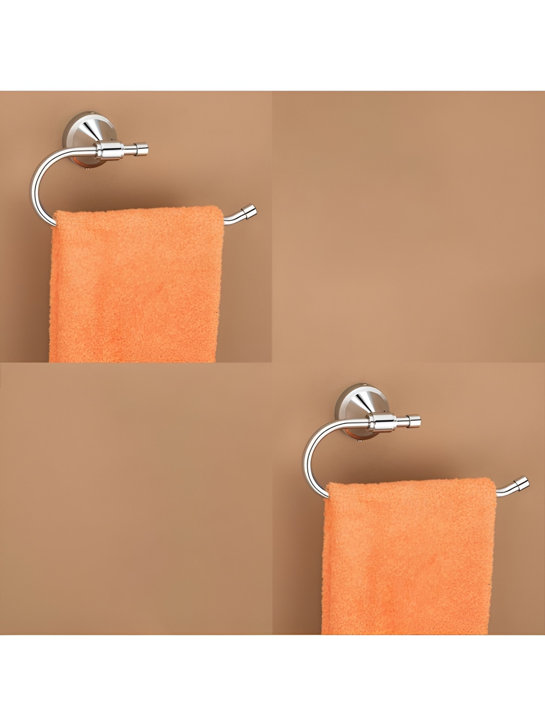 

Plantex Silver-Toned 2 Stainless Steel Towel Holder