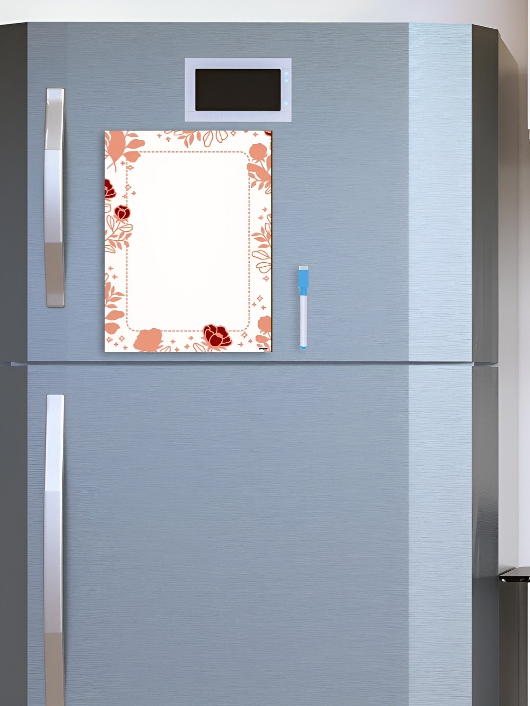

CVANU White & Yellow Printed Fridge Magnetic Sticker