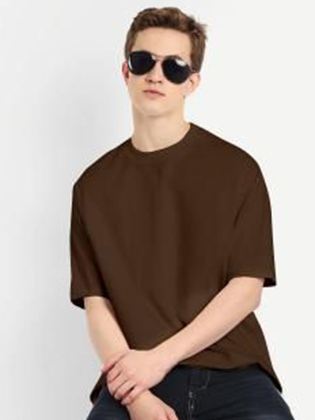 

BLURR Unisex Pure Cotton Pockets T-shirt, Brown