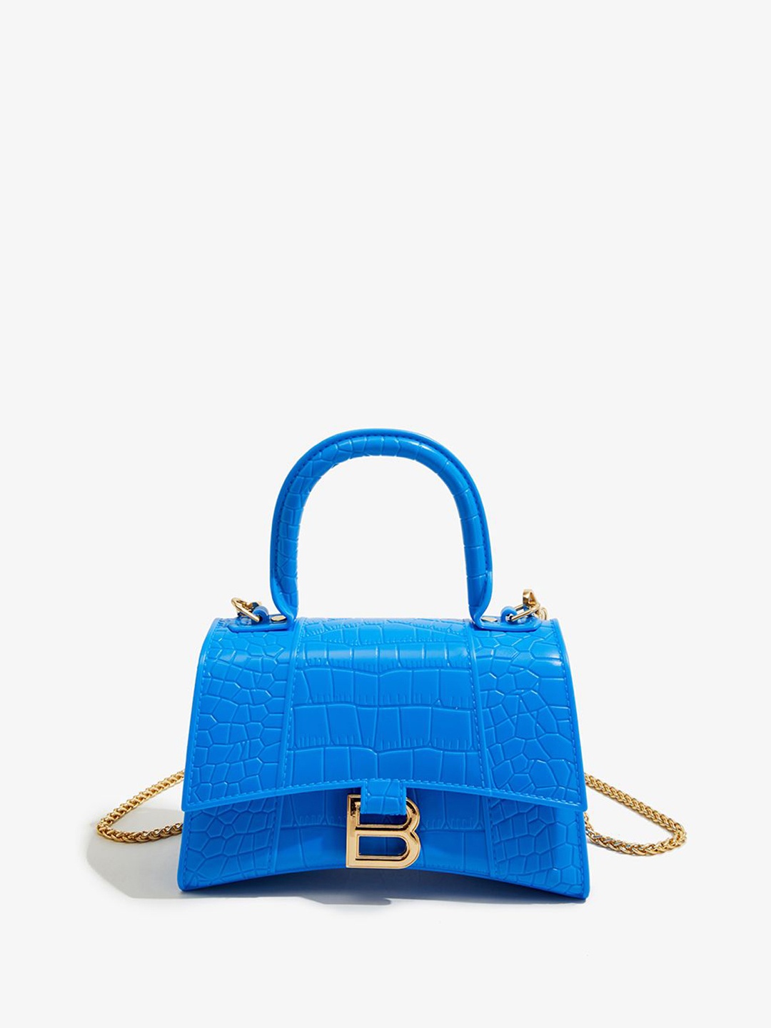 

RAVE Women Textured Swagger Satchel Bag, Blue