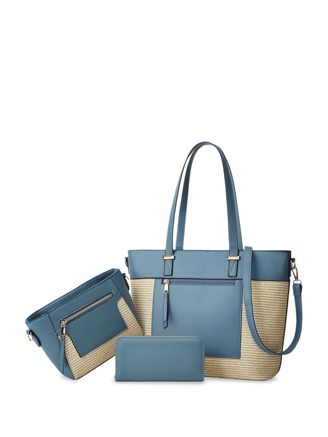 

RAVE Women Colourblocked Shopper Shoulder Bags, Blue