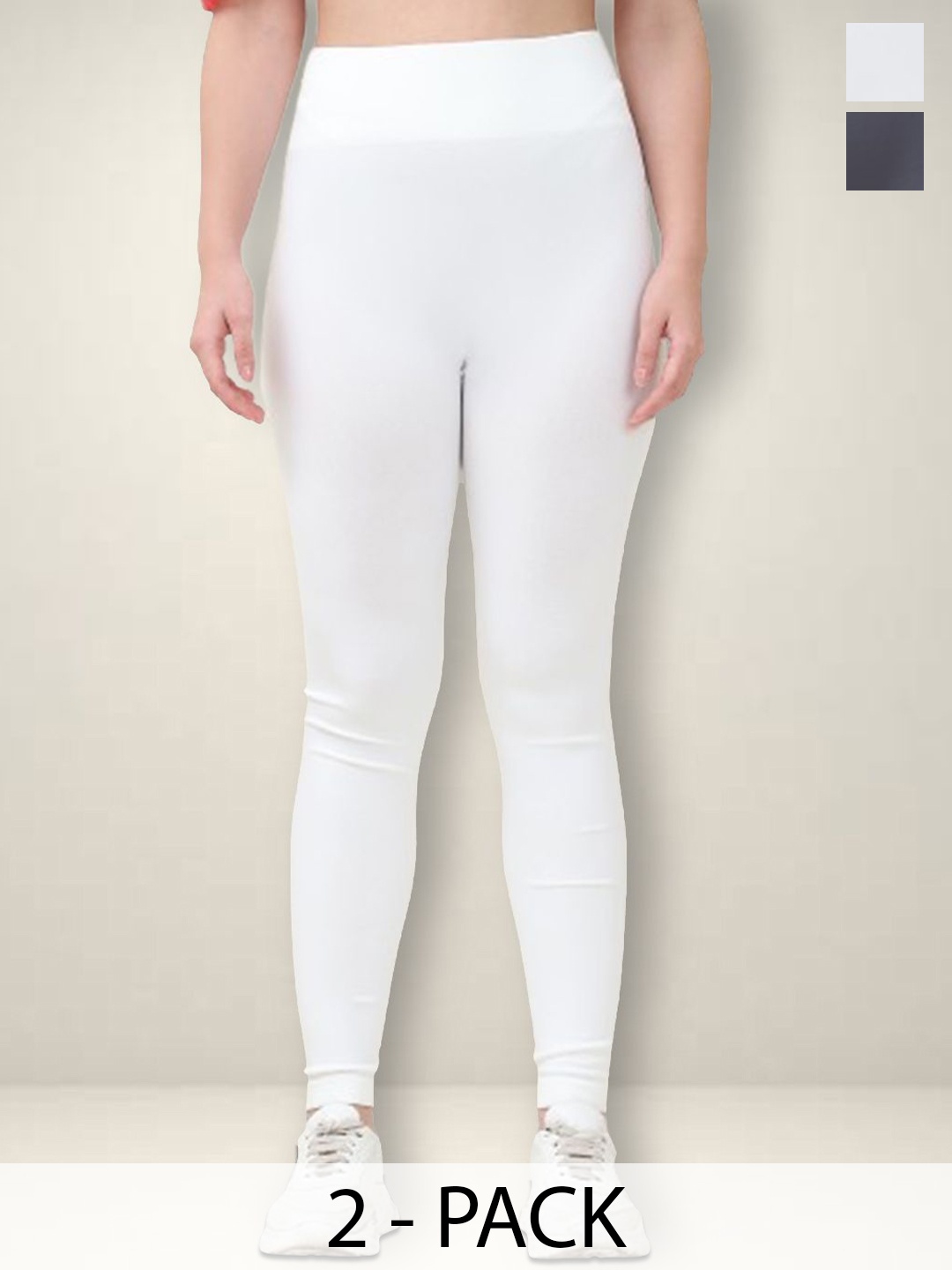 

Jinfo Women Pack Of 2 Training Tights, White