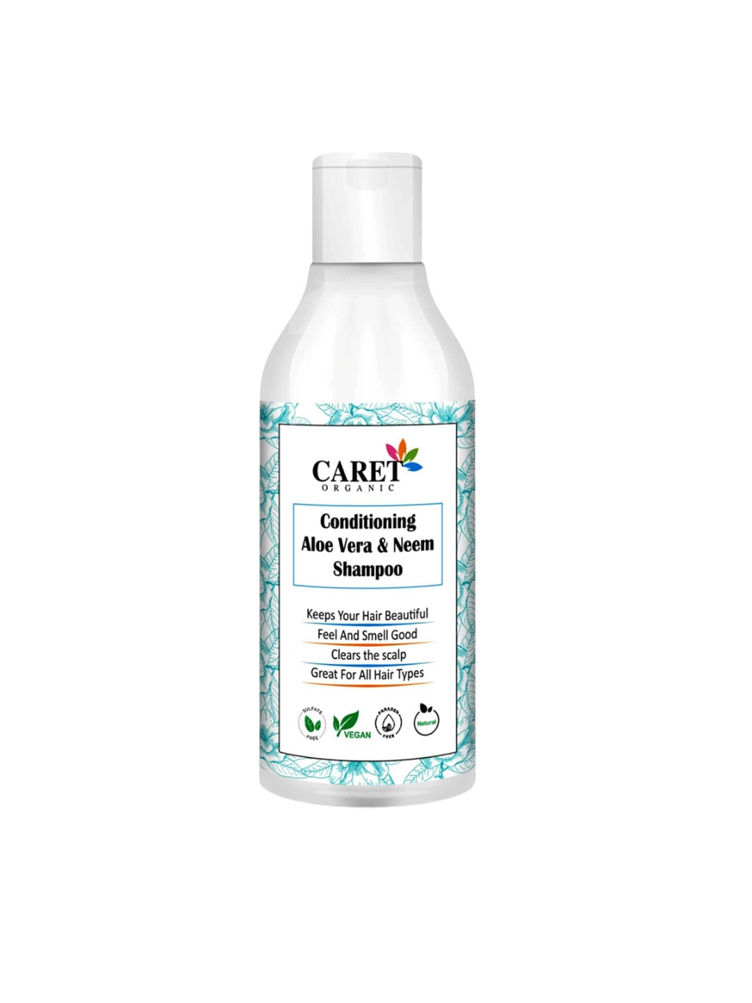 

CARET ORGANIC Conditioning Vegan Aloevera & Neem Shampoo- 300 ml, White