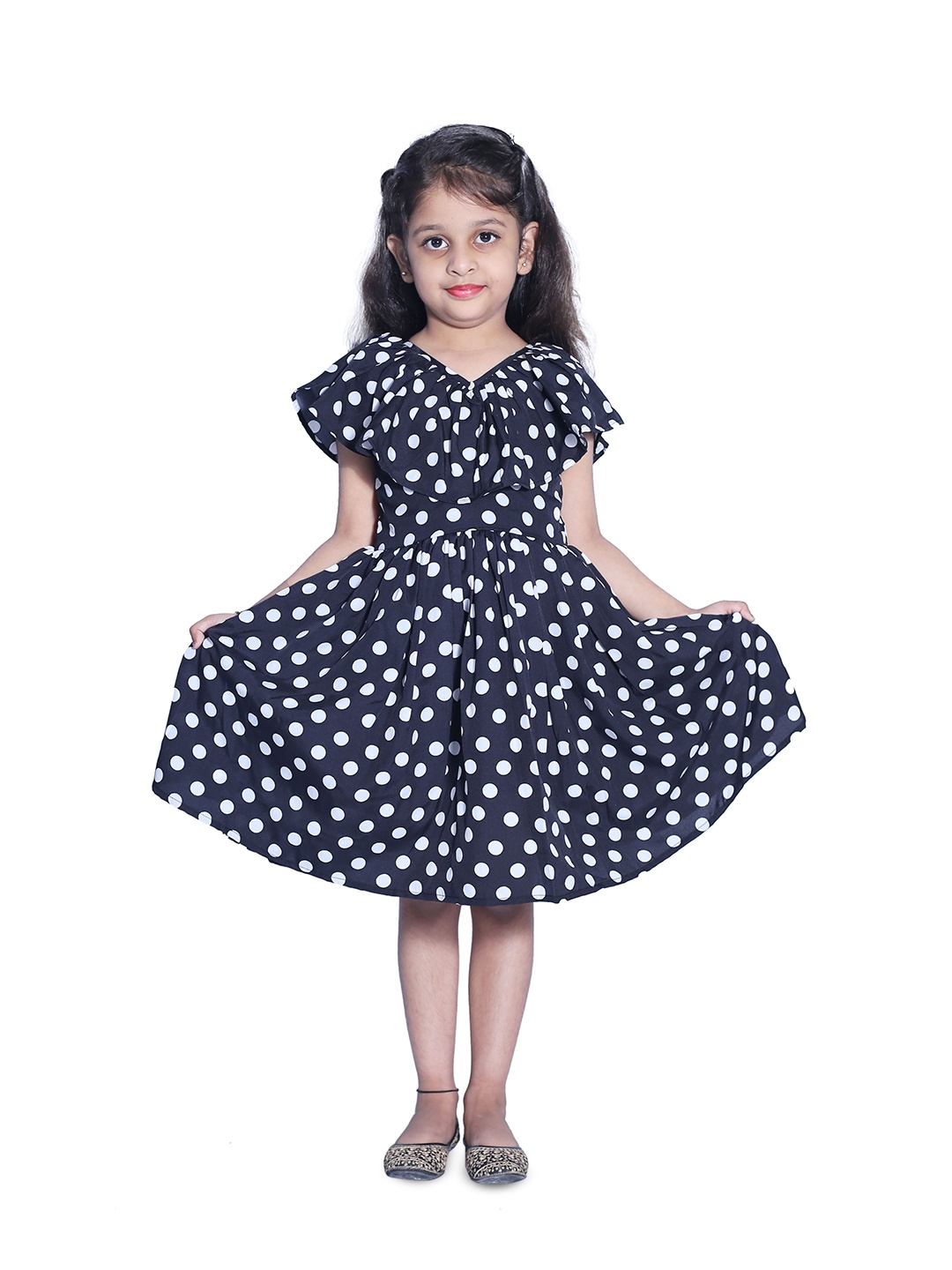 

Wish little Girls Polka Dot Fit & Flare Dress, Blue