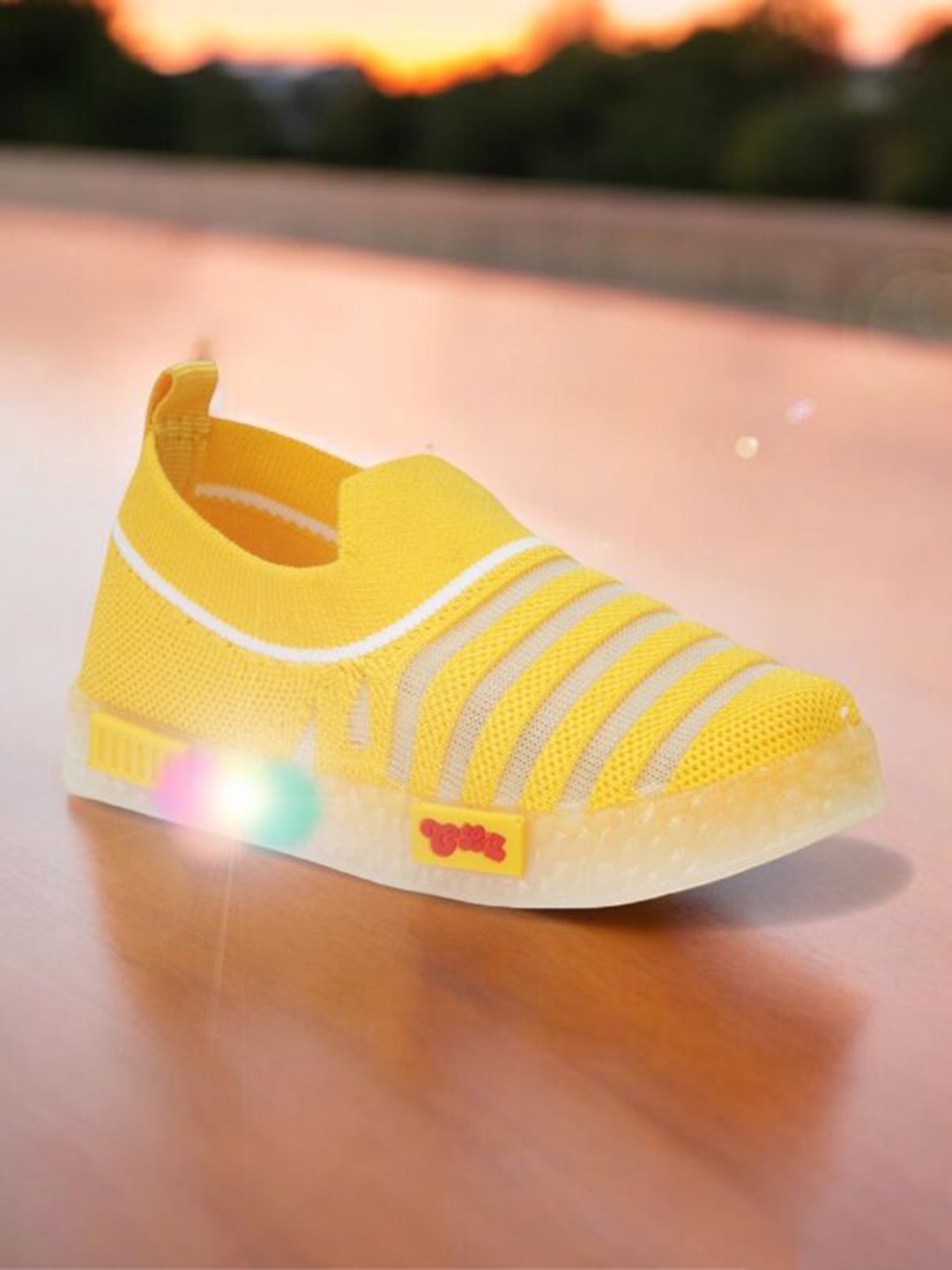 

Lil Lollipop Kids Perforations Slip-On Sneakers, Yellow