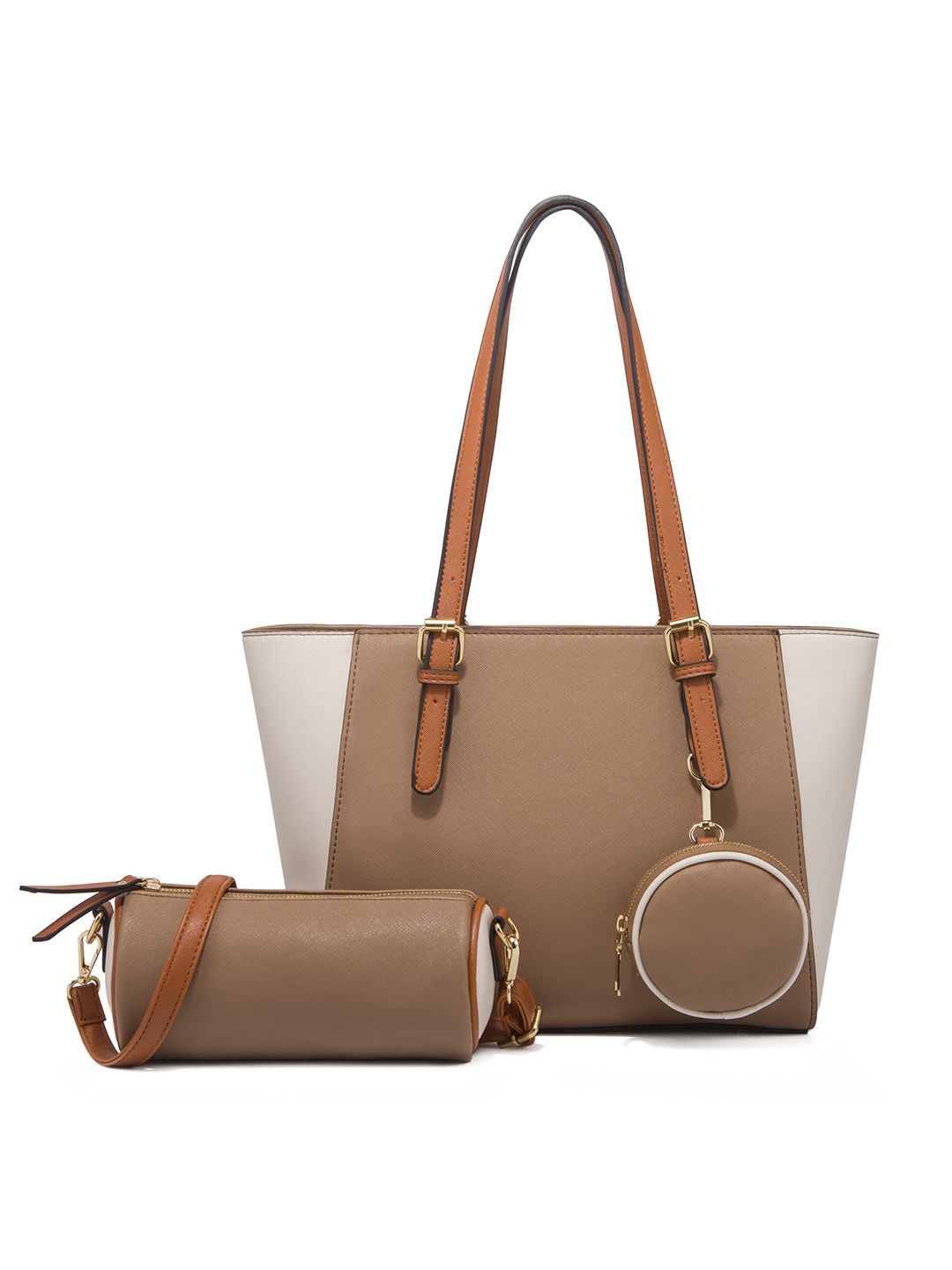

RAVE PU Structured Shoulder Bag with Tasselled, Khaki