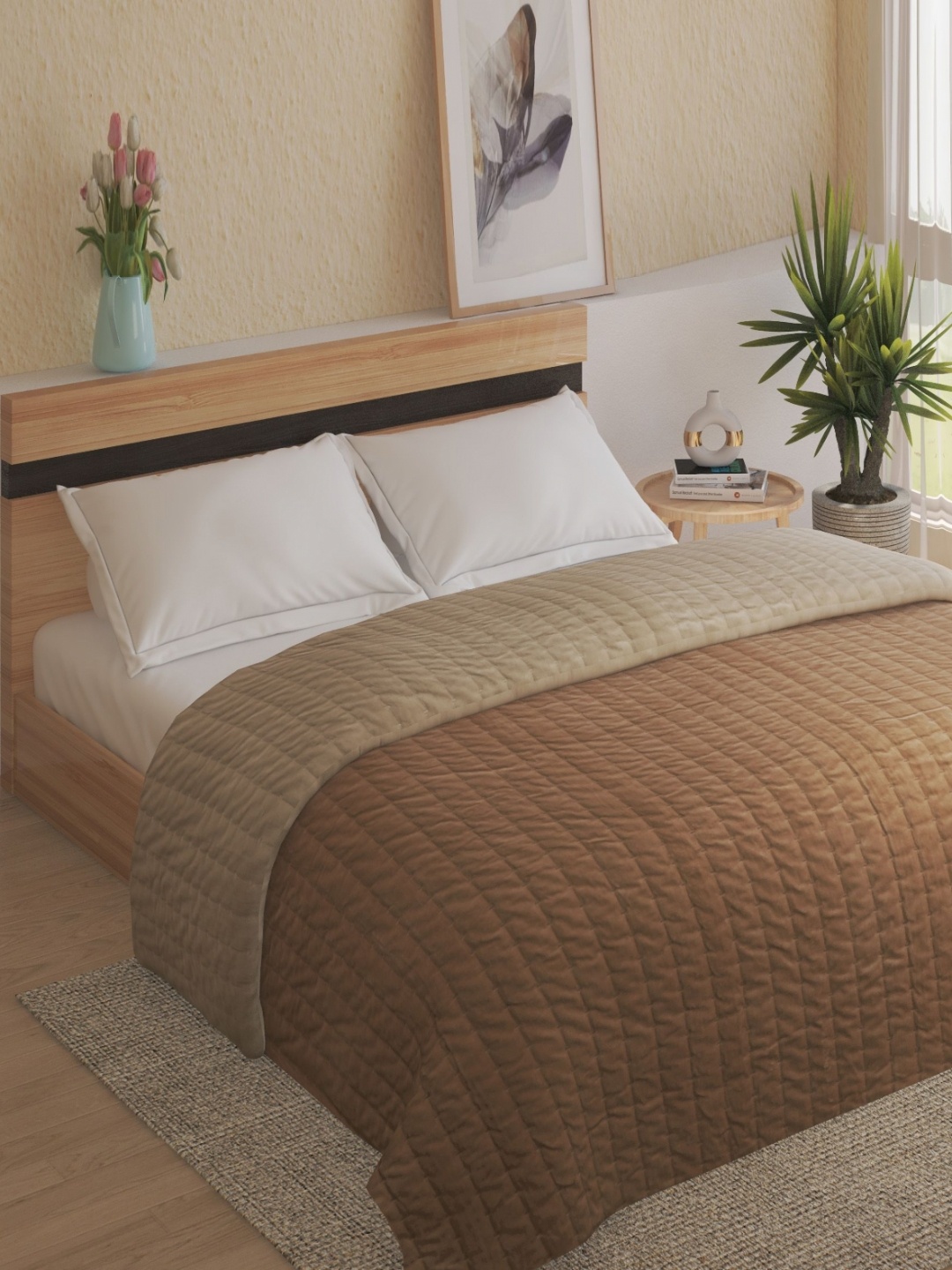 

Home Centre Beige Double Bed Quilt