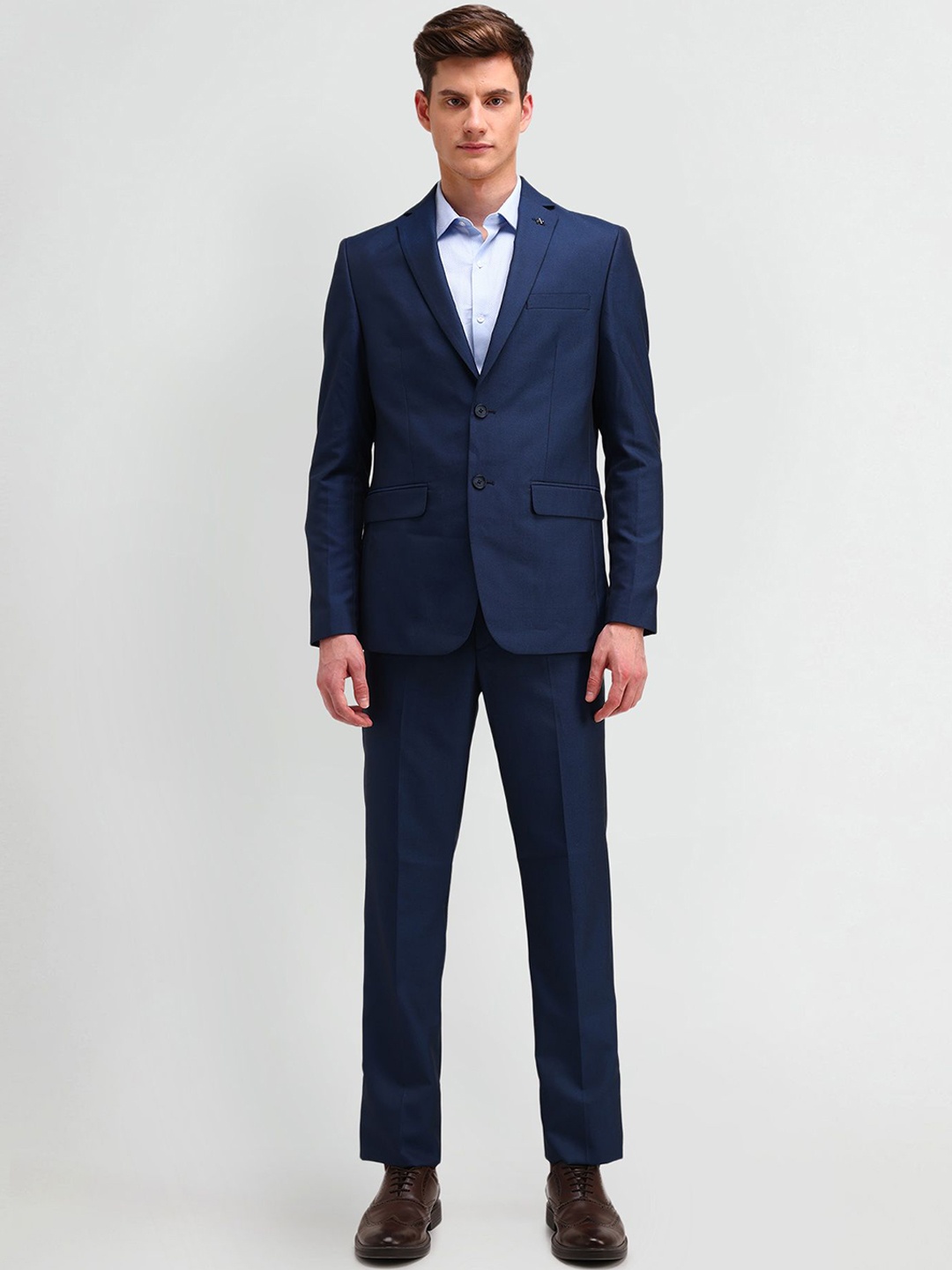 

Arrow Men Self Design Single-Breasted Blazer, Blue