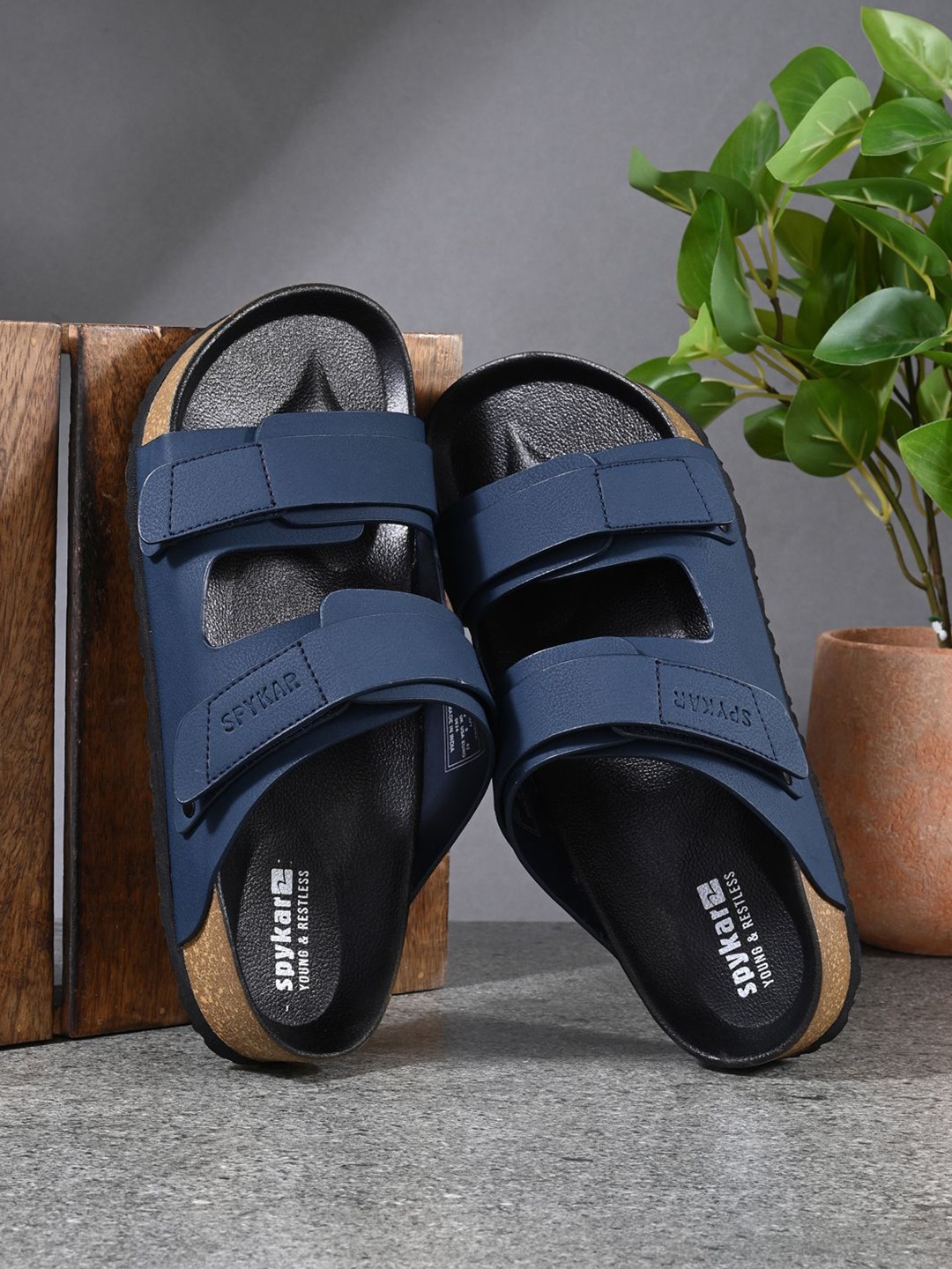 

SPYKAR Men PU Slip-On, Navy blue