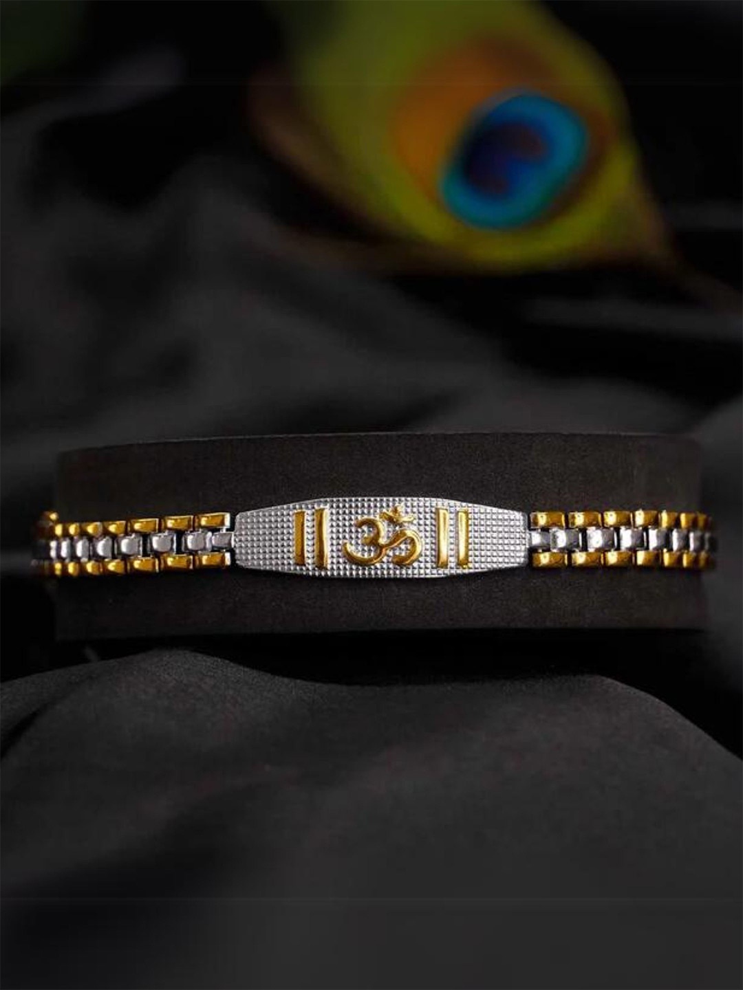 

Japam 24K Gold Plated Om Grid Duotone Bracelet