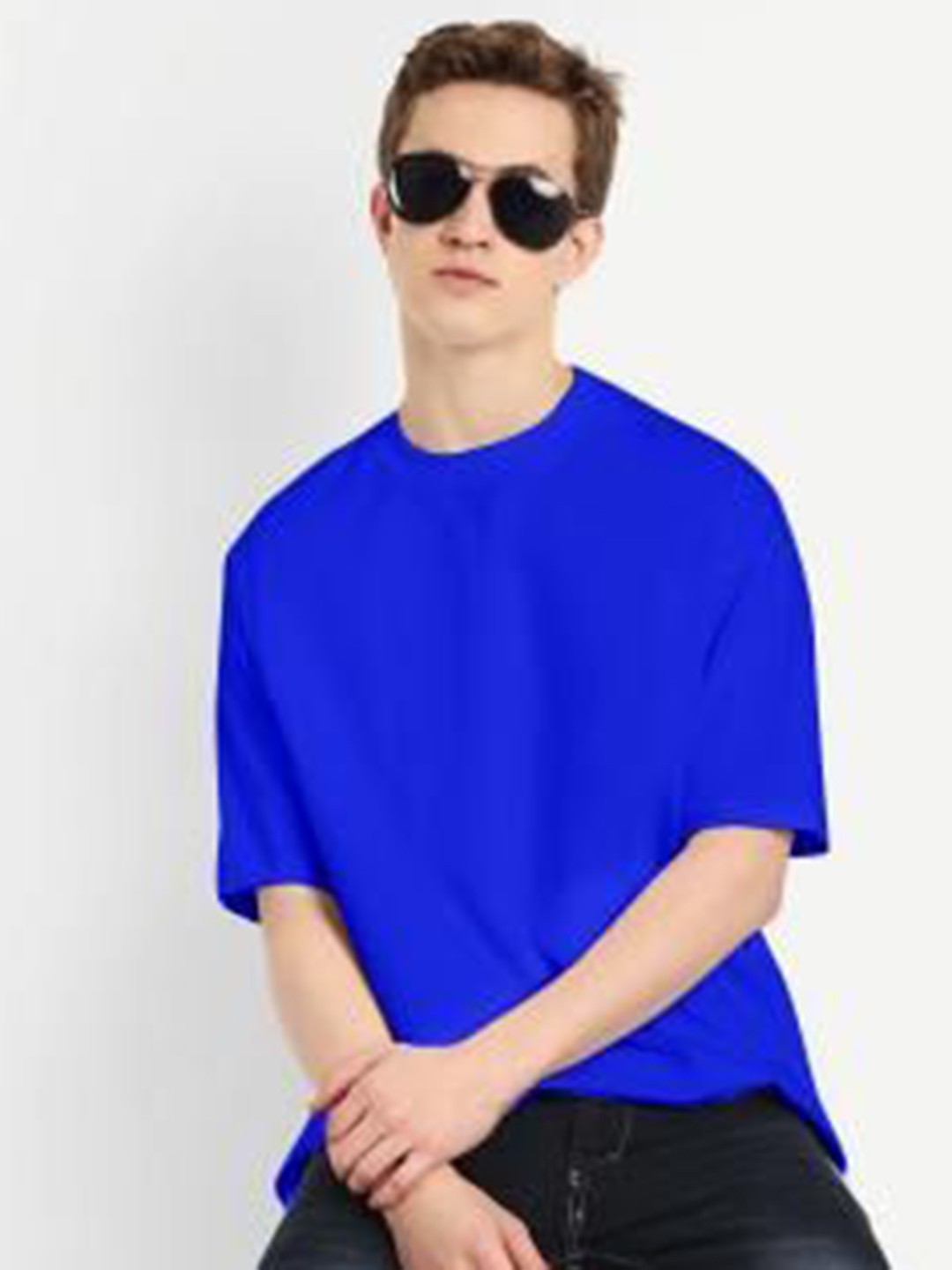

BLURR Unisex Pure Cotton Pockets T-shirt, Blue