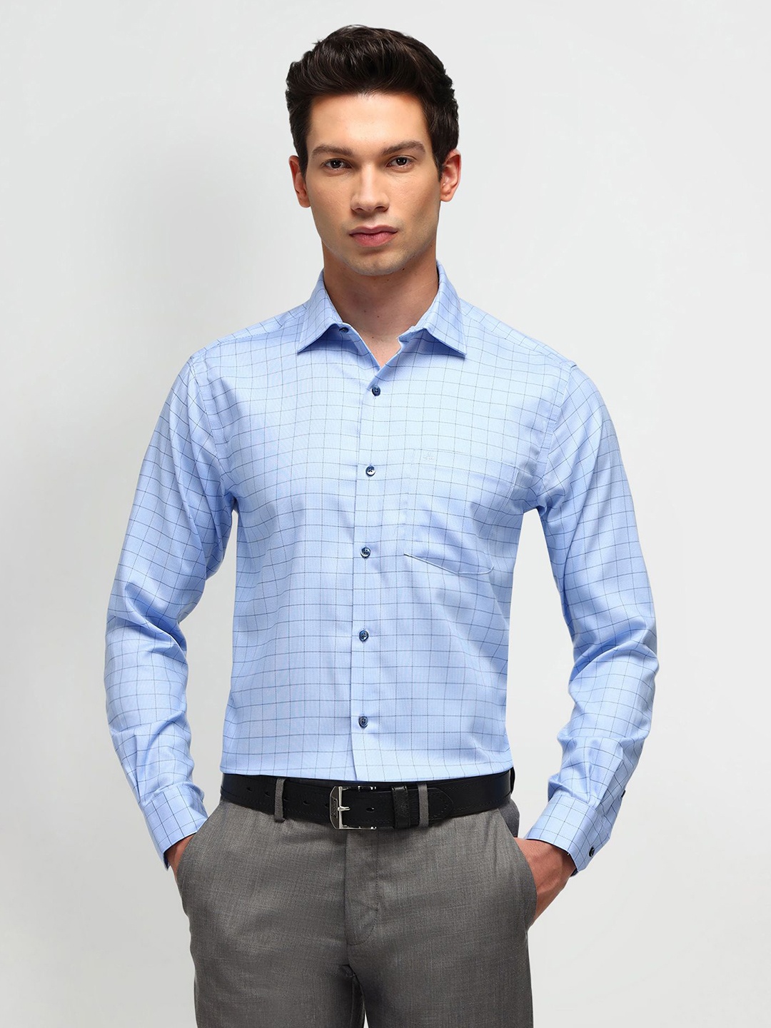 

Arrow Men Classic Opaque Printed Formal Shirt, Blue