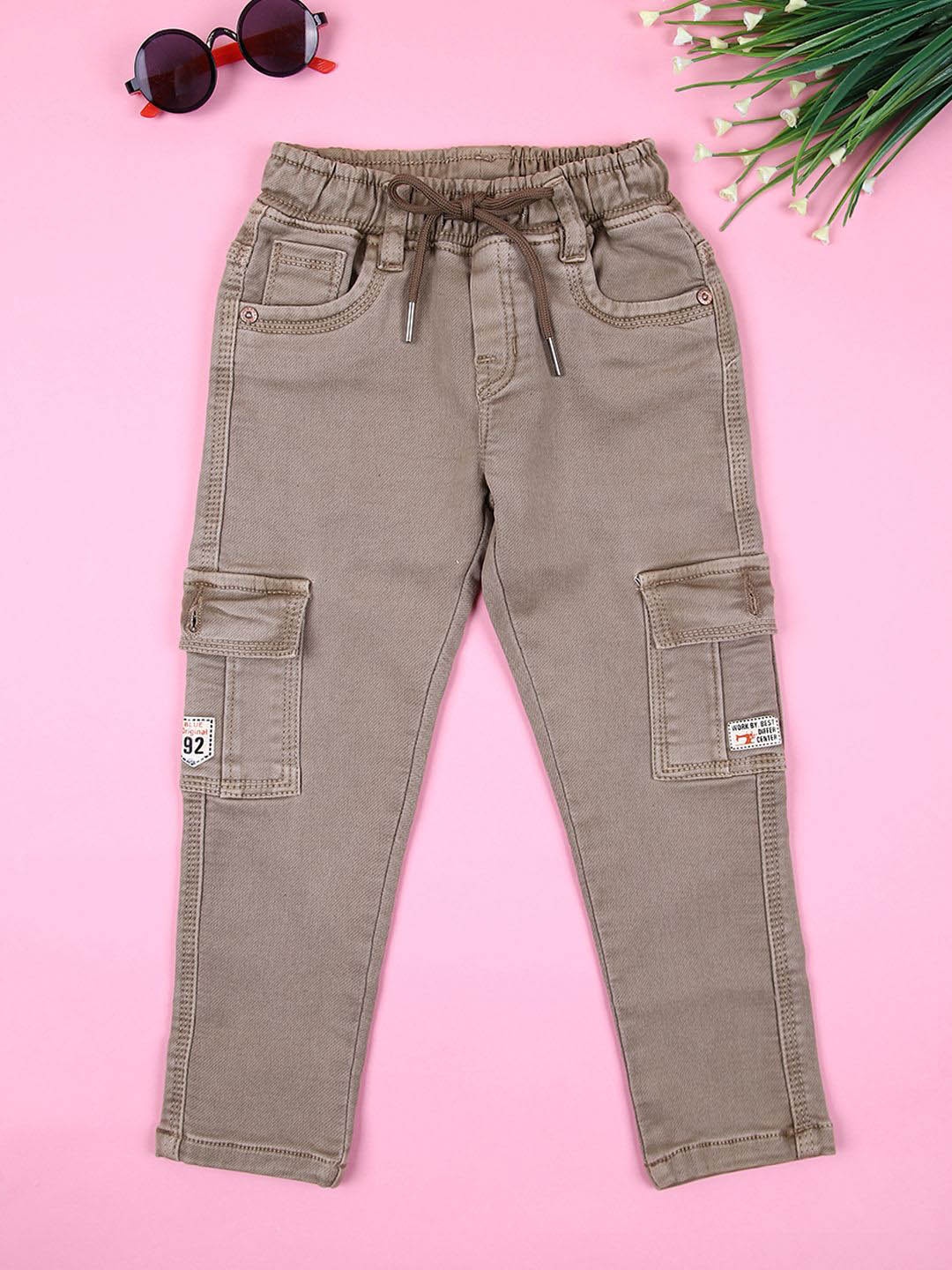 

V-Mart Boys Mid-Rise No Fade Jeans, Beige