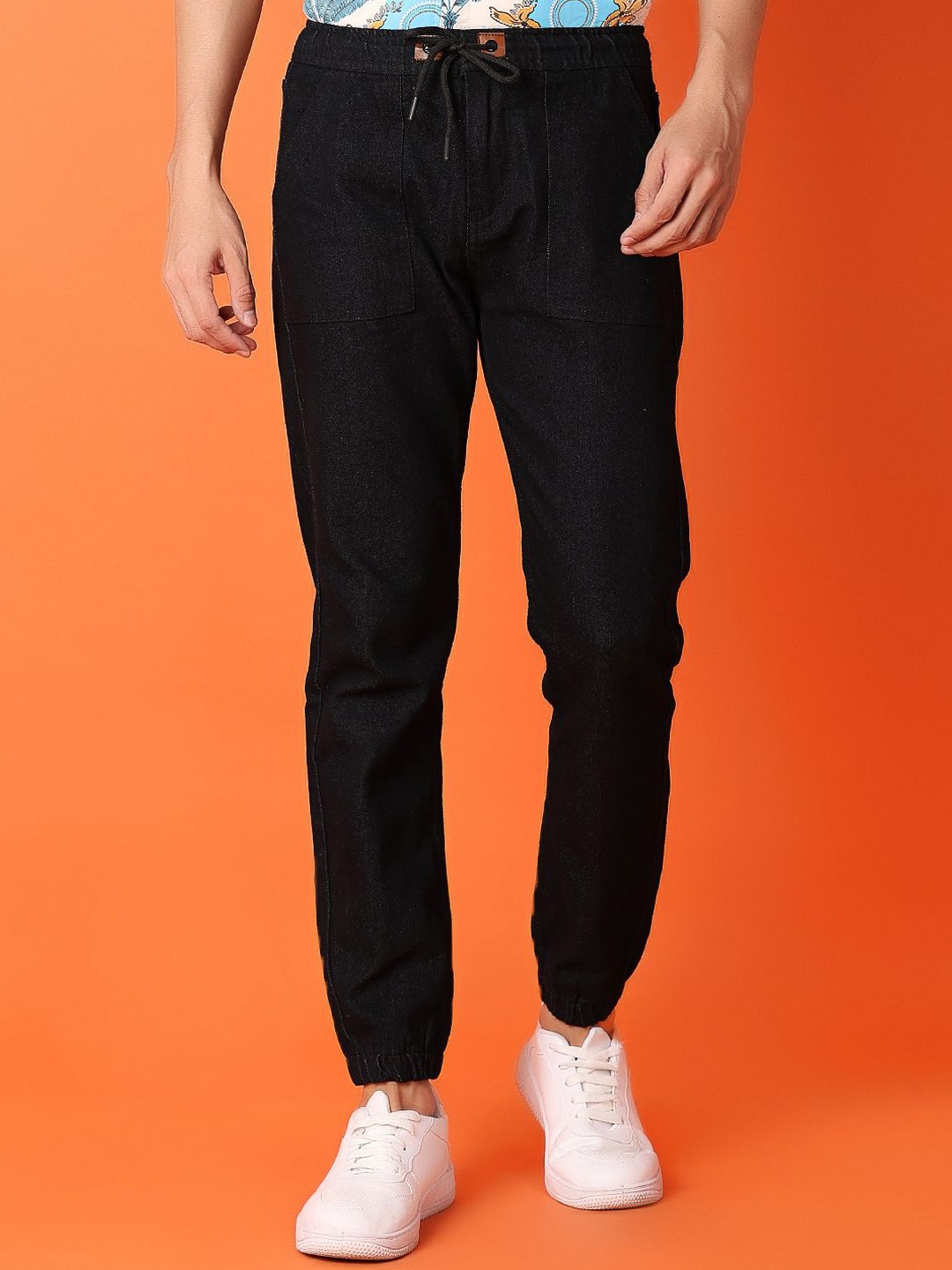 

V-Mart Men Mid-Rise Jogger Jeans, Black