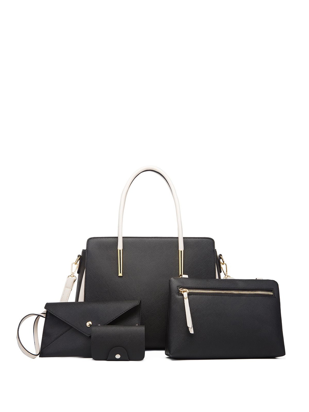 

RAVE PU Structured Handheld Bag with Tasselled, Black